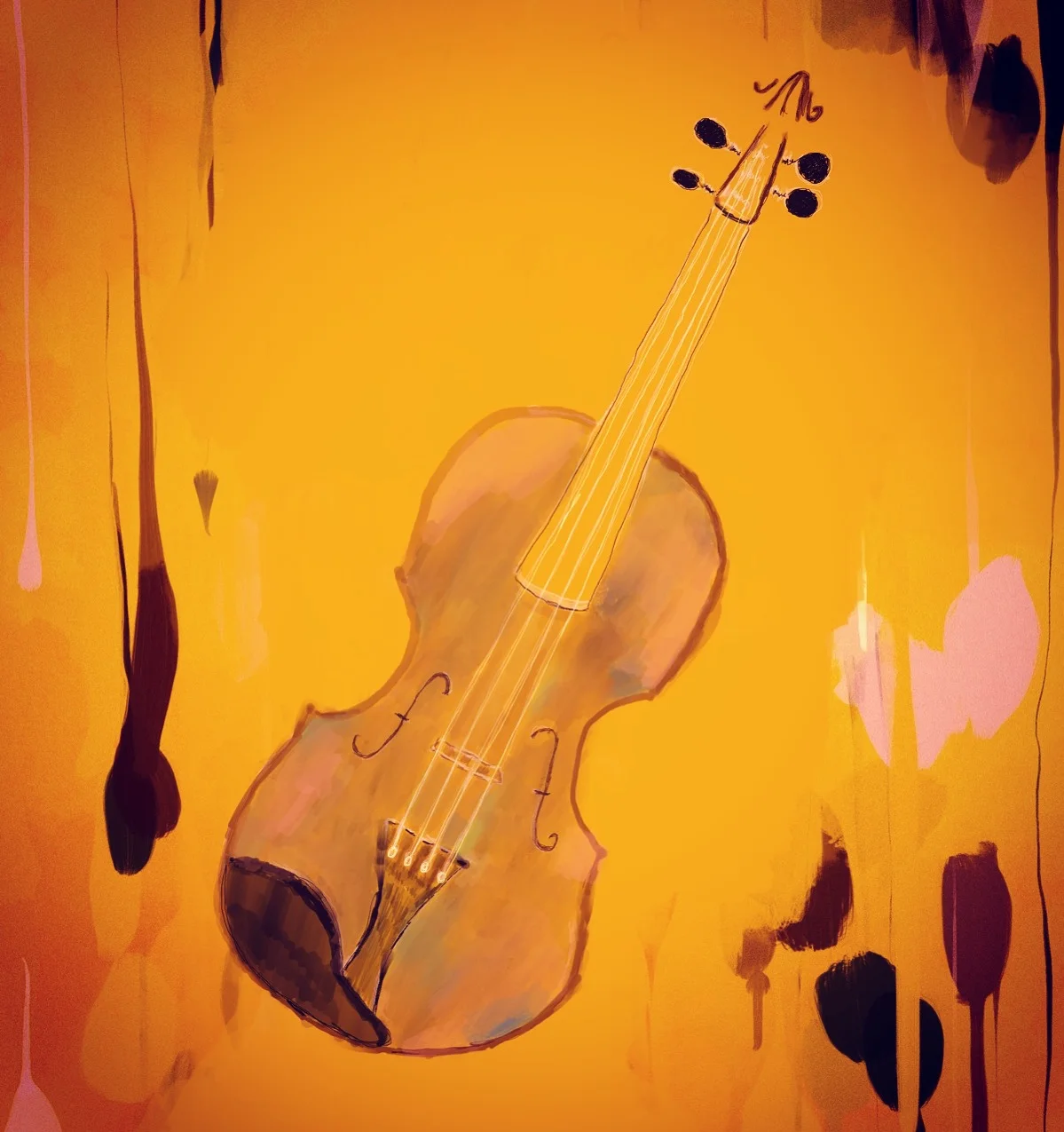 To my violin, digital illustration 