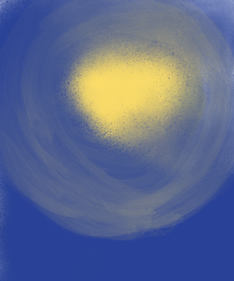 Grieving the One Who Felt Like Sun After Winter; Dry brush on handmade paper, July 25 2026