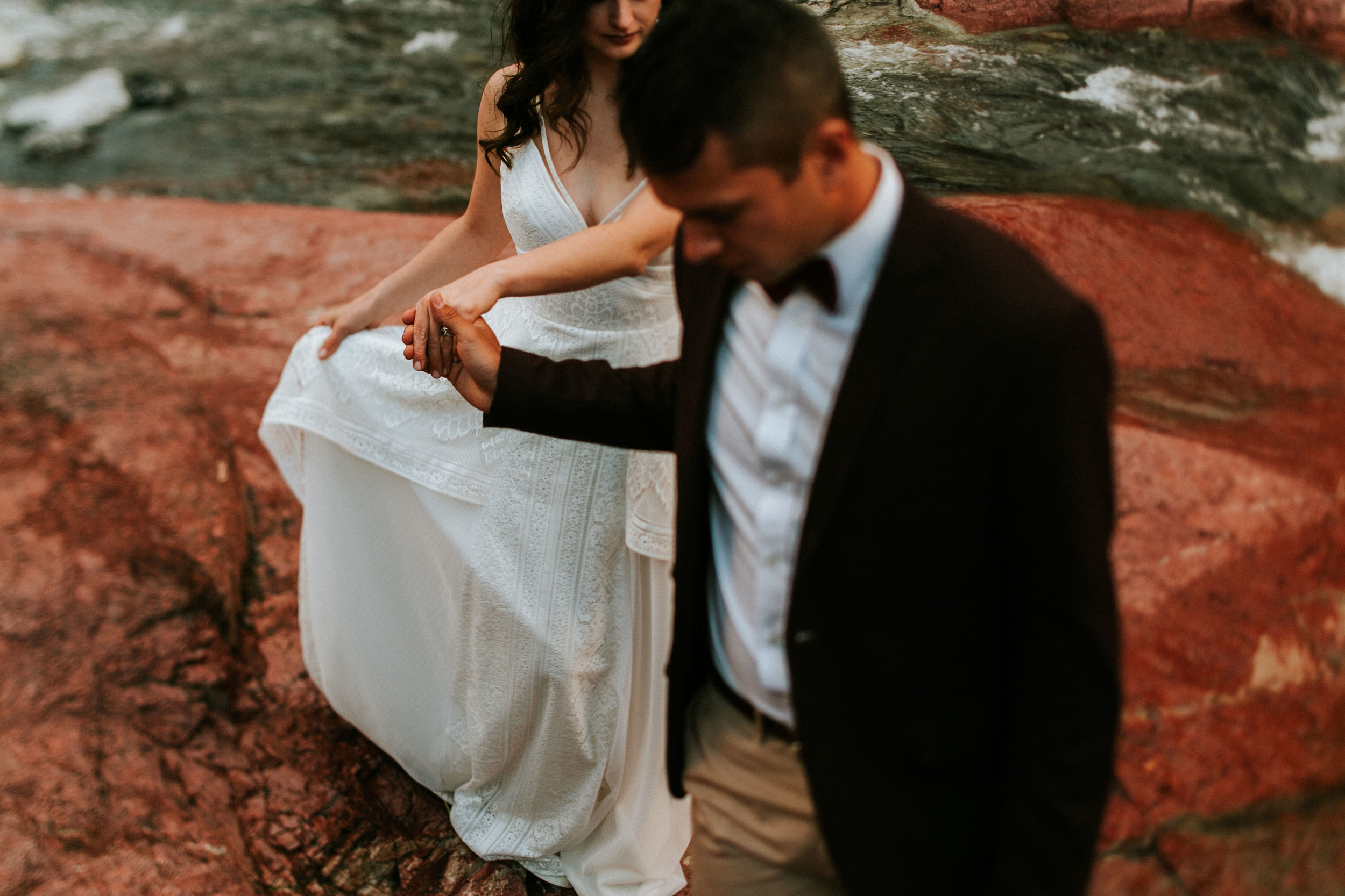 Michaela and Jay's Picturesque Elopement in Red Rock Canyon // Wedding Inspiration in Waterton, Alberta - Bronte Bride Blog