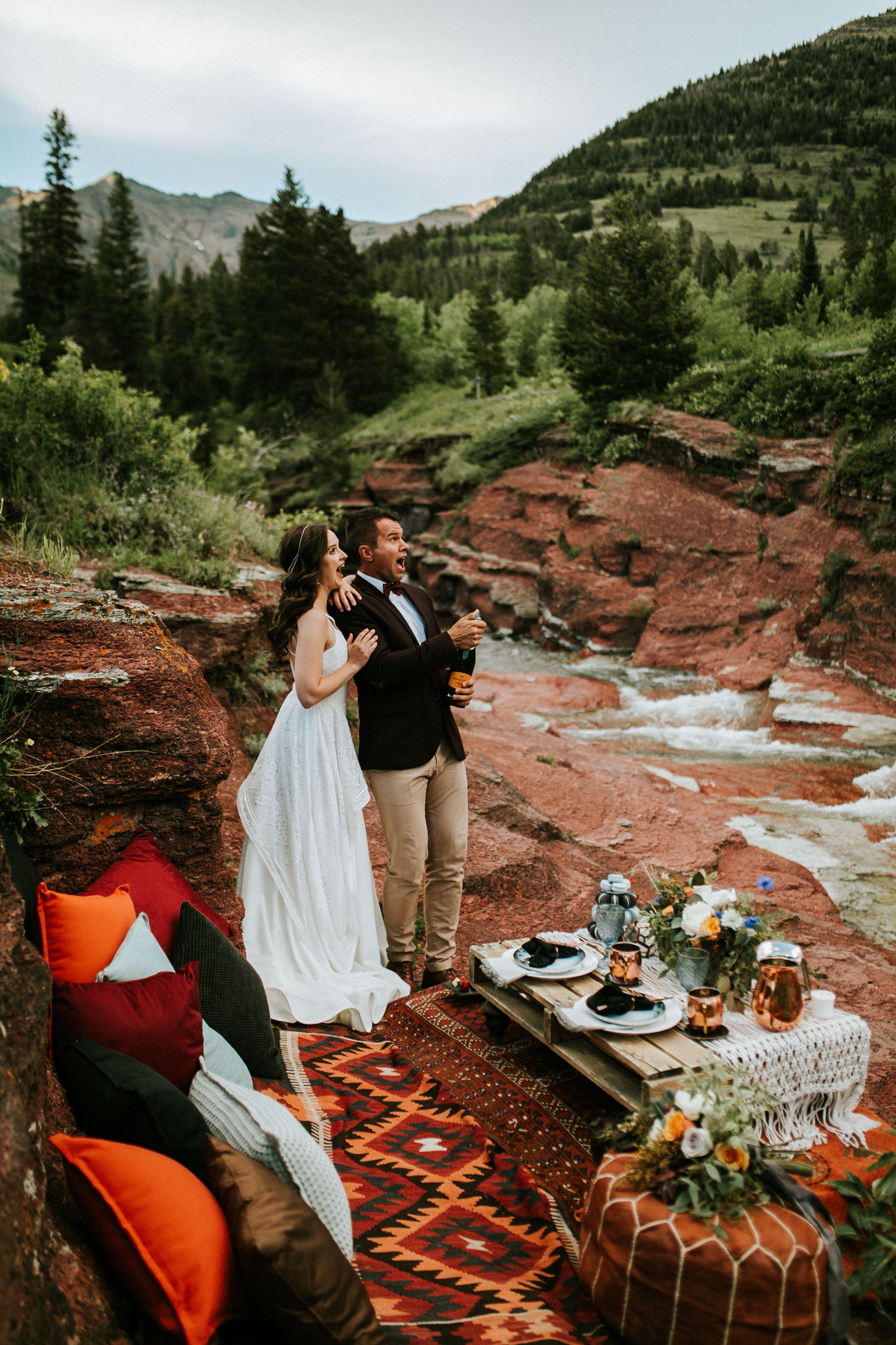 Michaela and Jay's Picturesque Elopement in Red Rock Canyon // Wedding Inspiration in Waterton, Alberta - Bronte Bride Blog