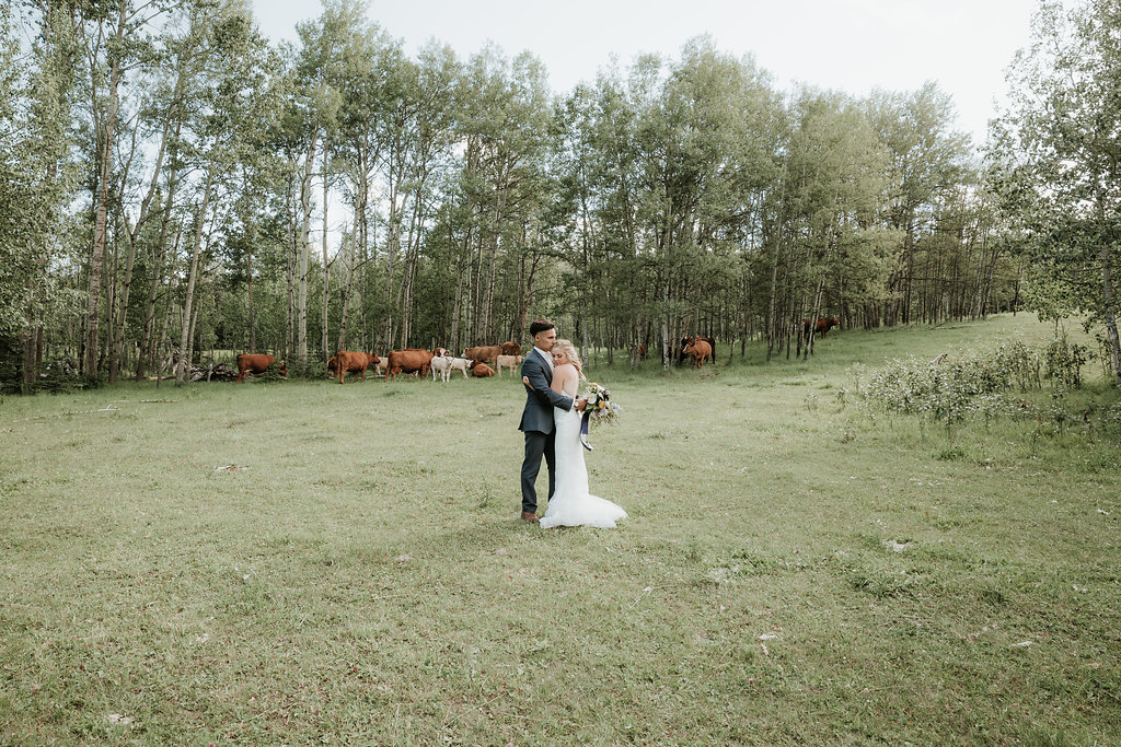 Intimate Farmyard Wedding Inspiration // Eclectic and Vintage Elopement Dripping With Jewel-Toned Decor - Bronte Bride