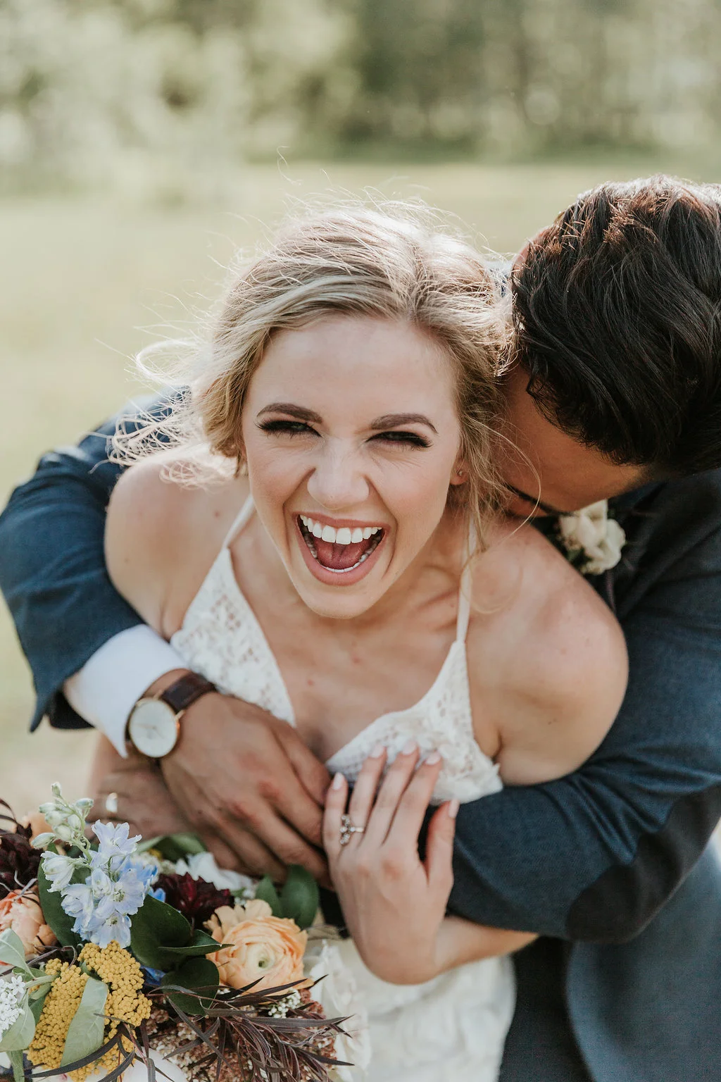 Intimate Farmyard Wedding Inspiration // Eclectic and Vintage Elopement Dripping With Jewel-Toned Decor - Bronte Bride