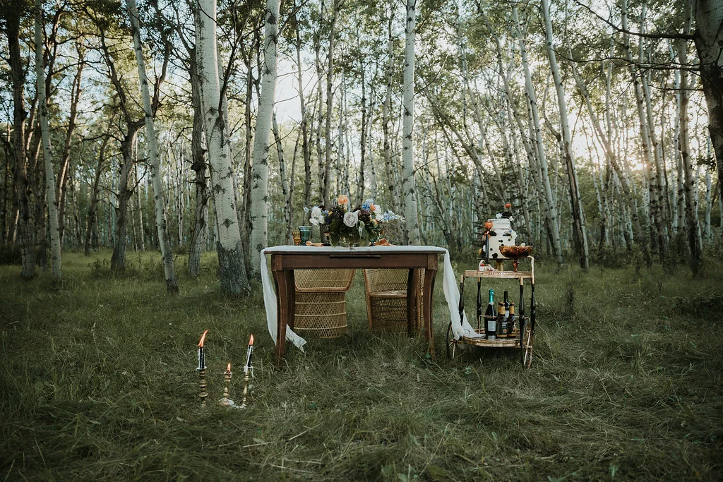 Intimate Farmyard Wedding Inspiration // Eclectic and Vintage Elopement Dripping With Jewel-Toned Decor - Bronte Bride