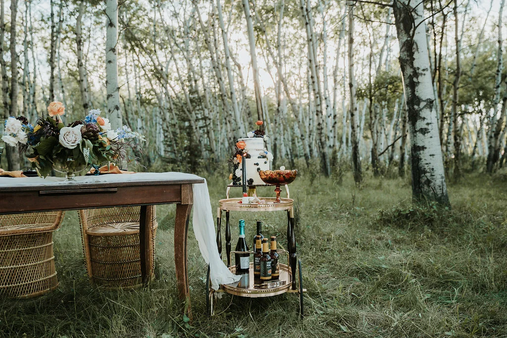Intimate Farmyard Wedding Inspiration // Eclectic and Vintage Elopement Dripping With Jewel-Toned Decor - Bronte Bride