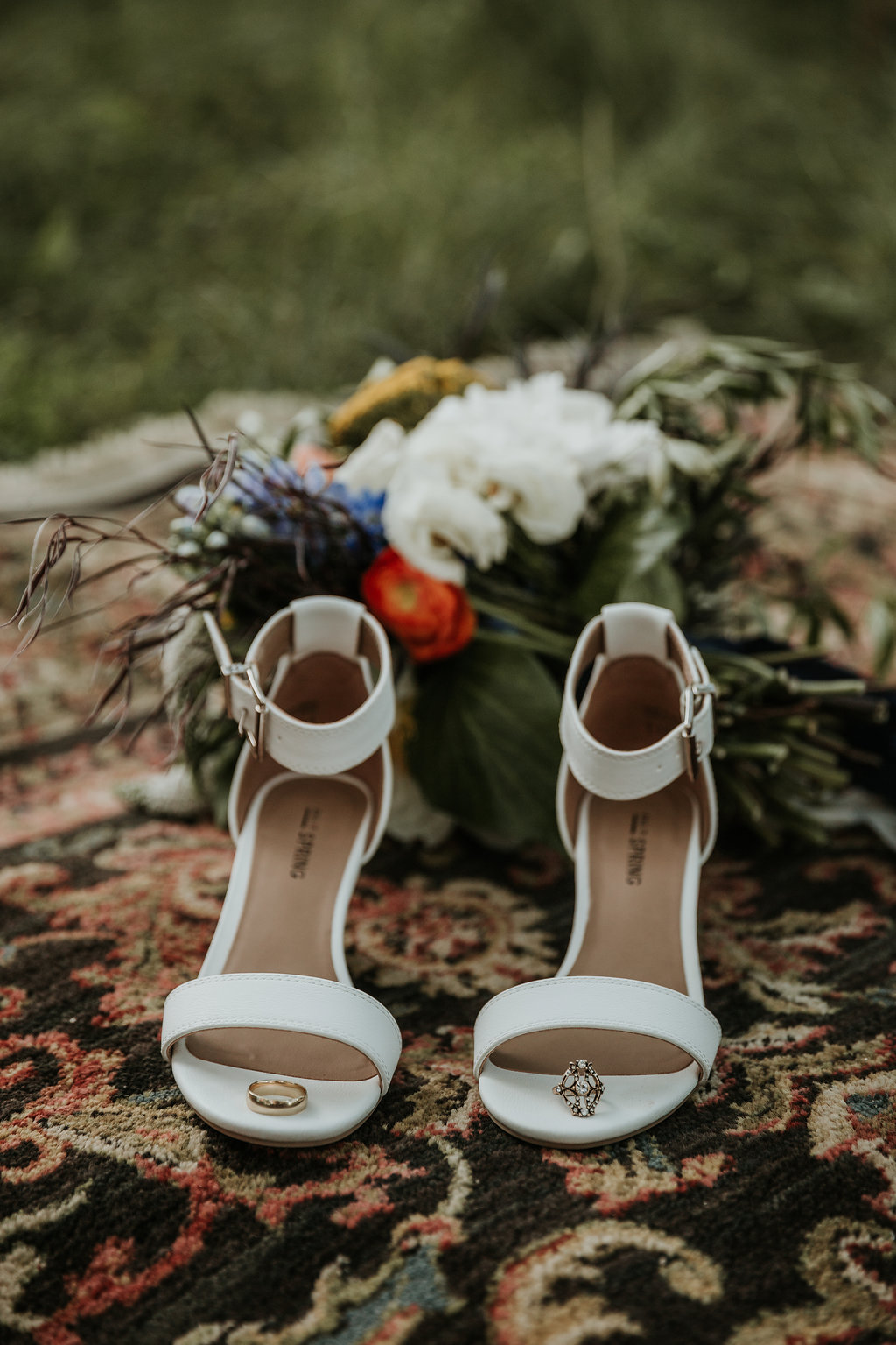 Intimate Farmyard Wedding Inspiration // Eclectic and Vintage Elopement Dripping With Jewel-Toned Decor - Bronte Bride