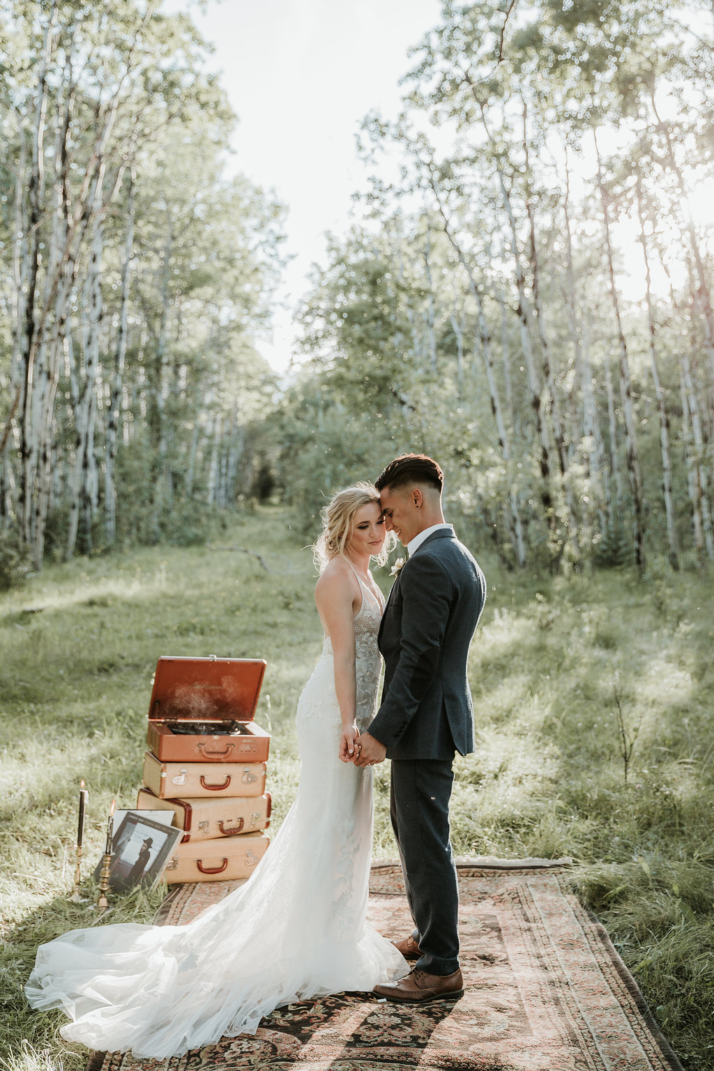 Intimate Farmyard Wedding Inspiration // Eclectic and Vintage Elopement Dripping With Jewel-Toned Decor - Bronte Bride