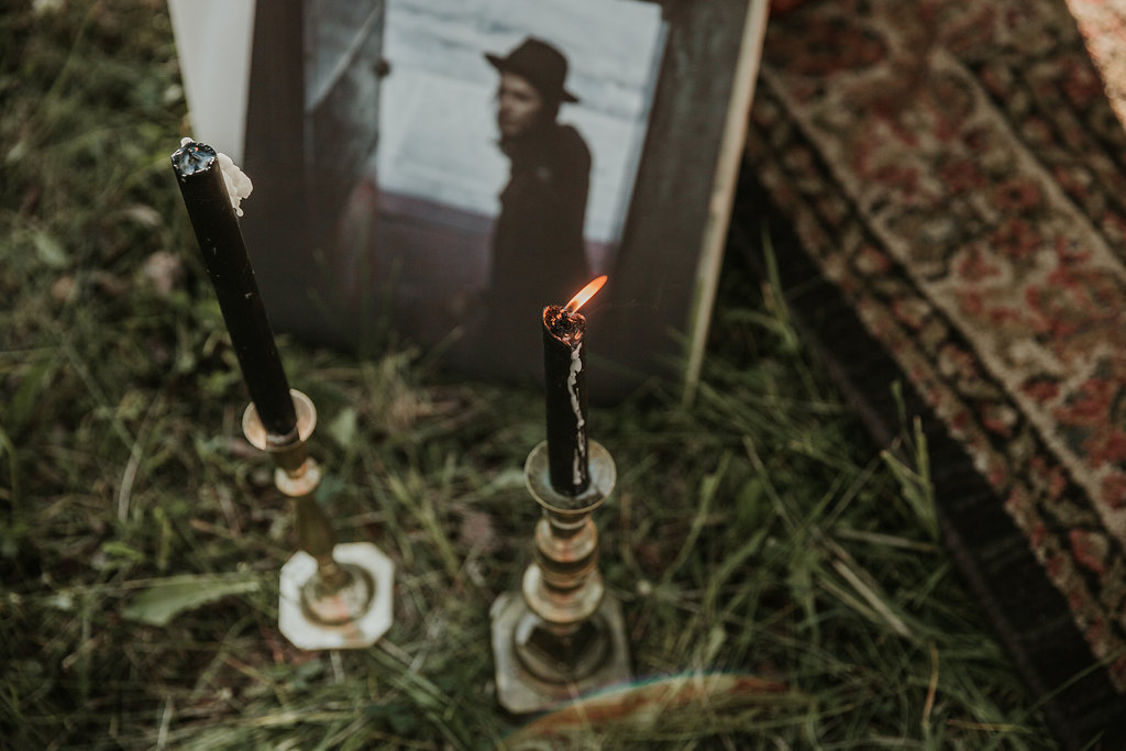 Intimate Farmyard Wedding Inspiration // Eclectic and Vintage Elopement Dripping With Jewel-Toned Decor - Bronte Bride