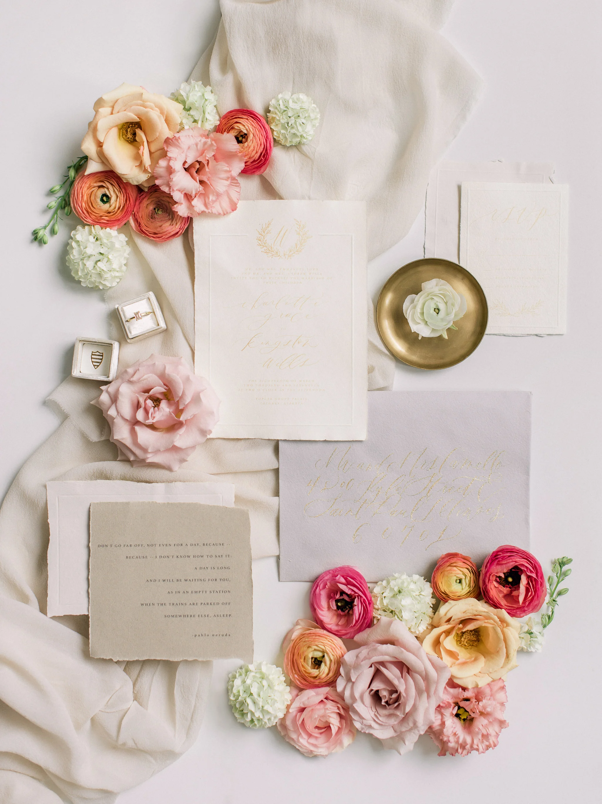 This Stunning Shoot Combines Fine Art Inspiration and Colourful Florals in the Most Beautiful Way - on the Bronte Bride Blog