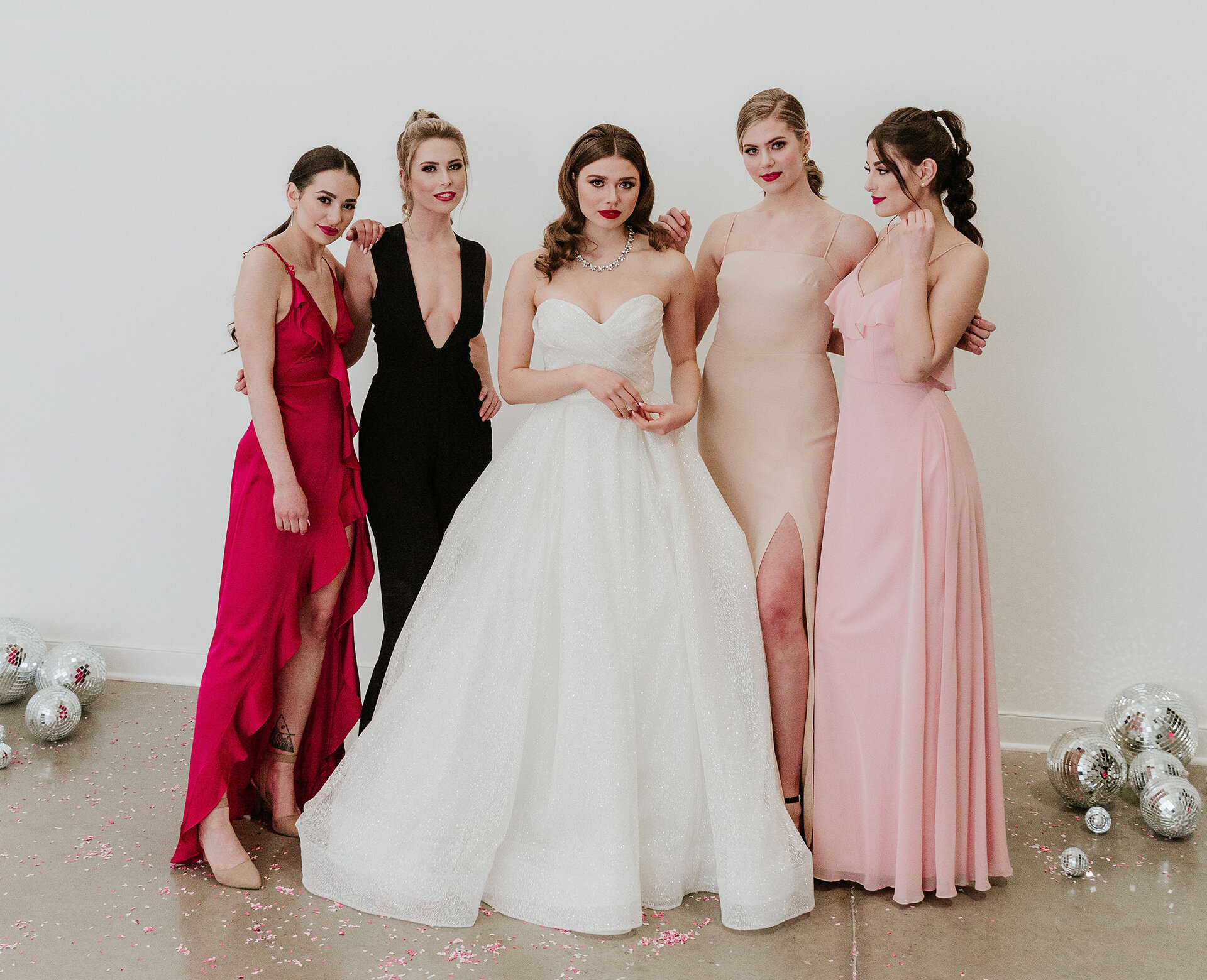 Photographer: Brooklyn Caroline Photography Shop these dresses at: Maide , Adorn , Cameo &amp; Cufflinks
