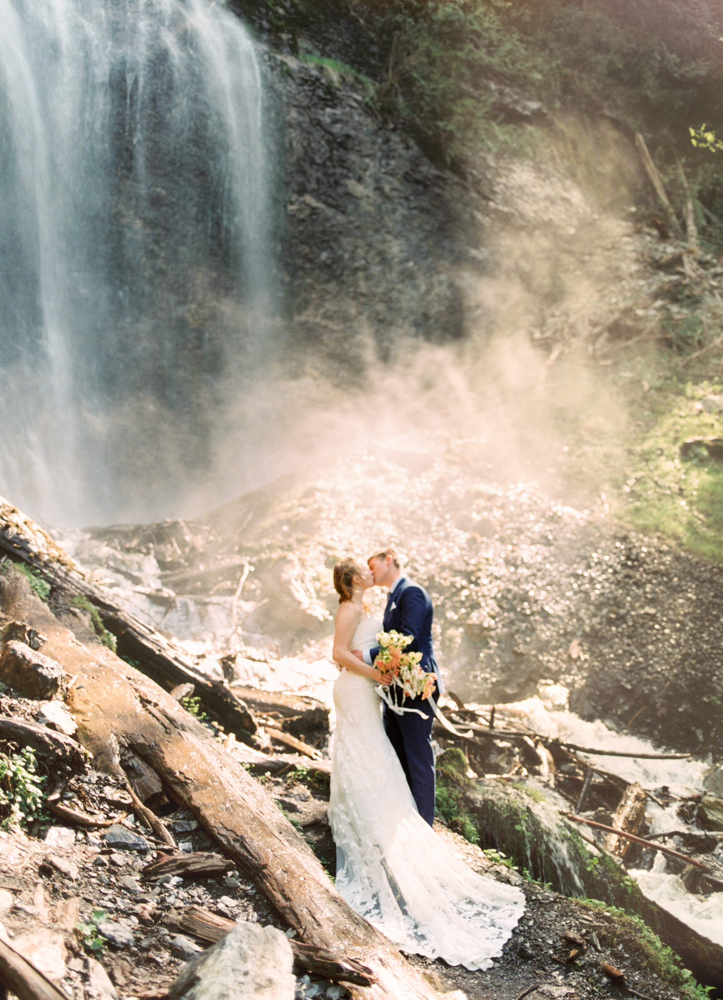 Stunning Elopement-style wedding Featuring Waterfall Kisses & Helicopter Adventures // Kathryn and Richard - on the Bronte Bride Blog