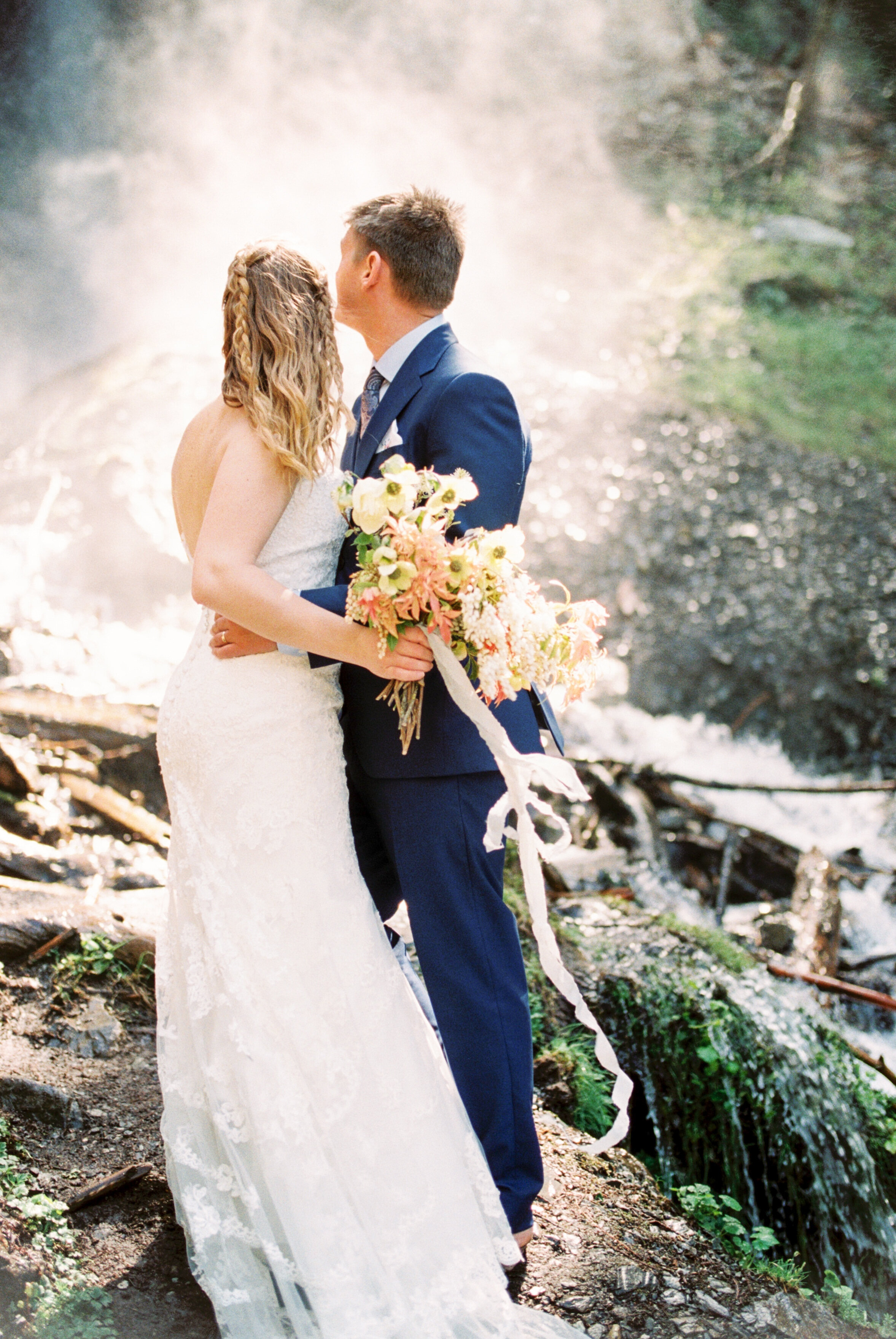 Stunning Elopement-style wedding Featuring Waterfall Kisses & Helicopter Adventures // Kathryn and Richard - on the Bronte Bride Blog