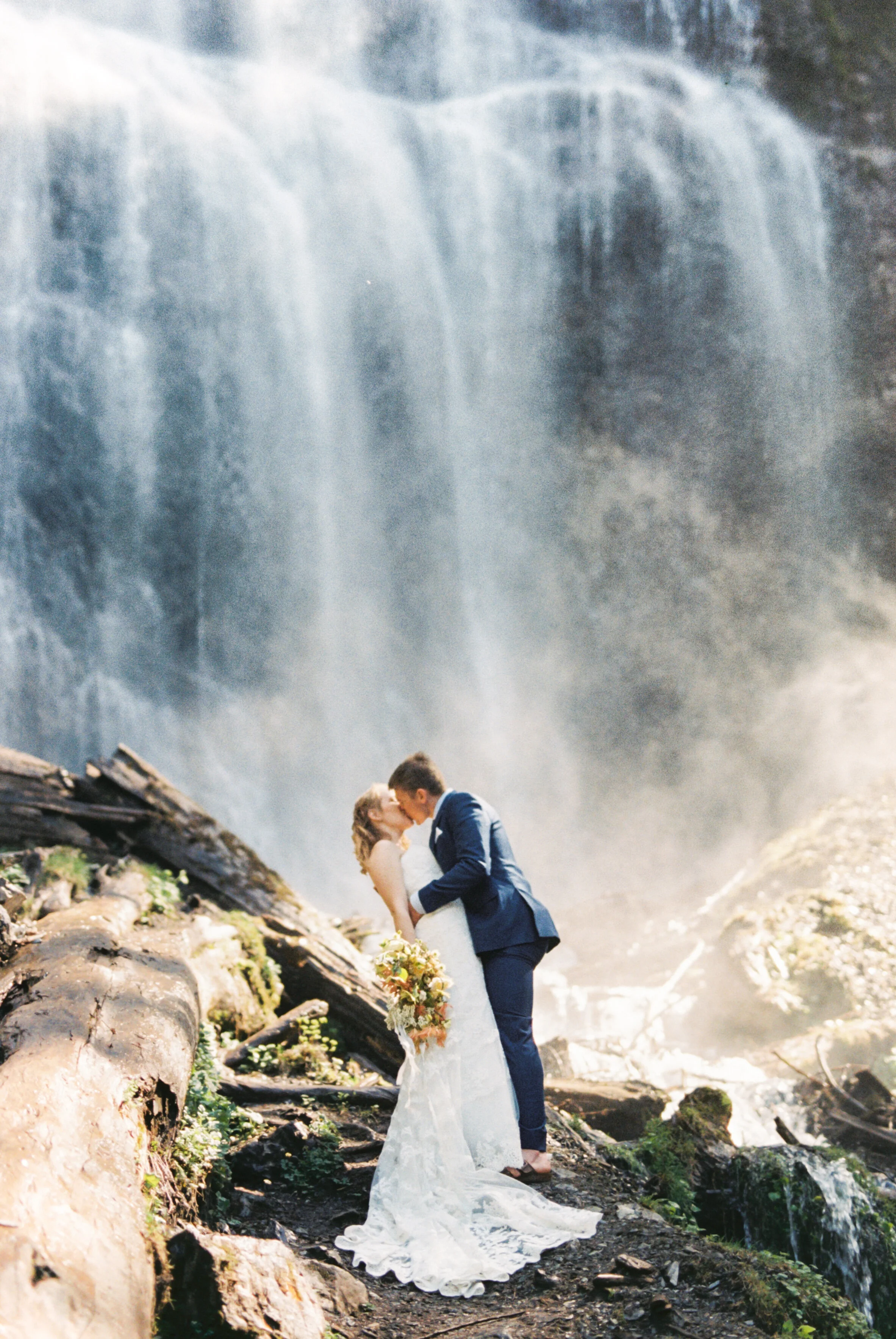 Stunning Elopement-style wedding Featuring Waterfall Kisses & Helicopter Adventures // Kathryn and Richard - on the Bronte Bride Blog