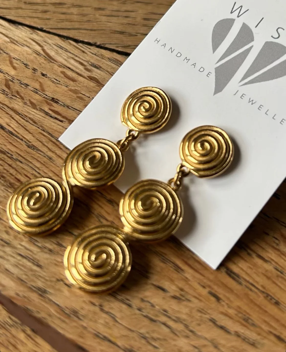 SPIRAL DISC EARRINGS