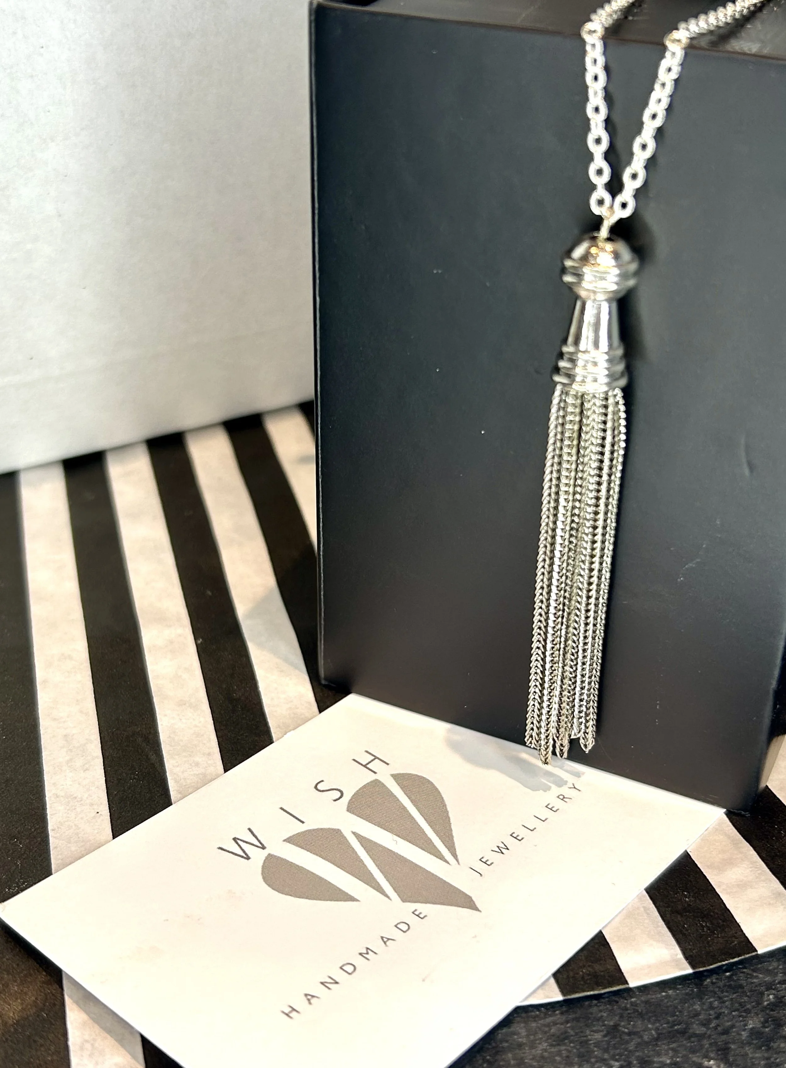 SILVER TASSEL NECKLACE