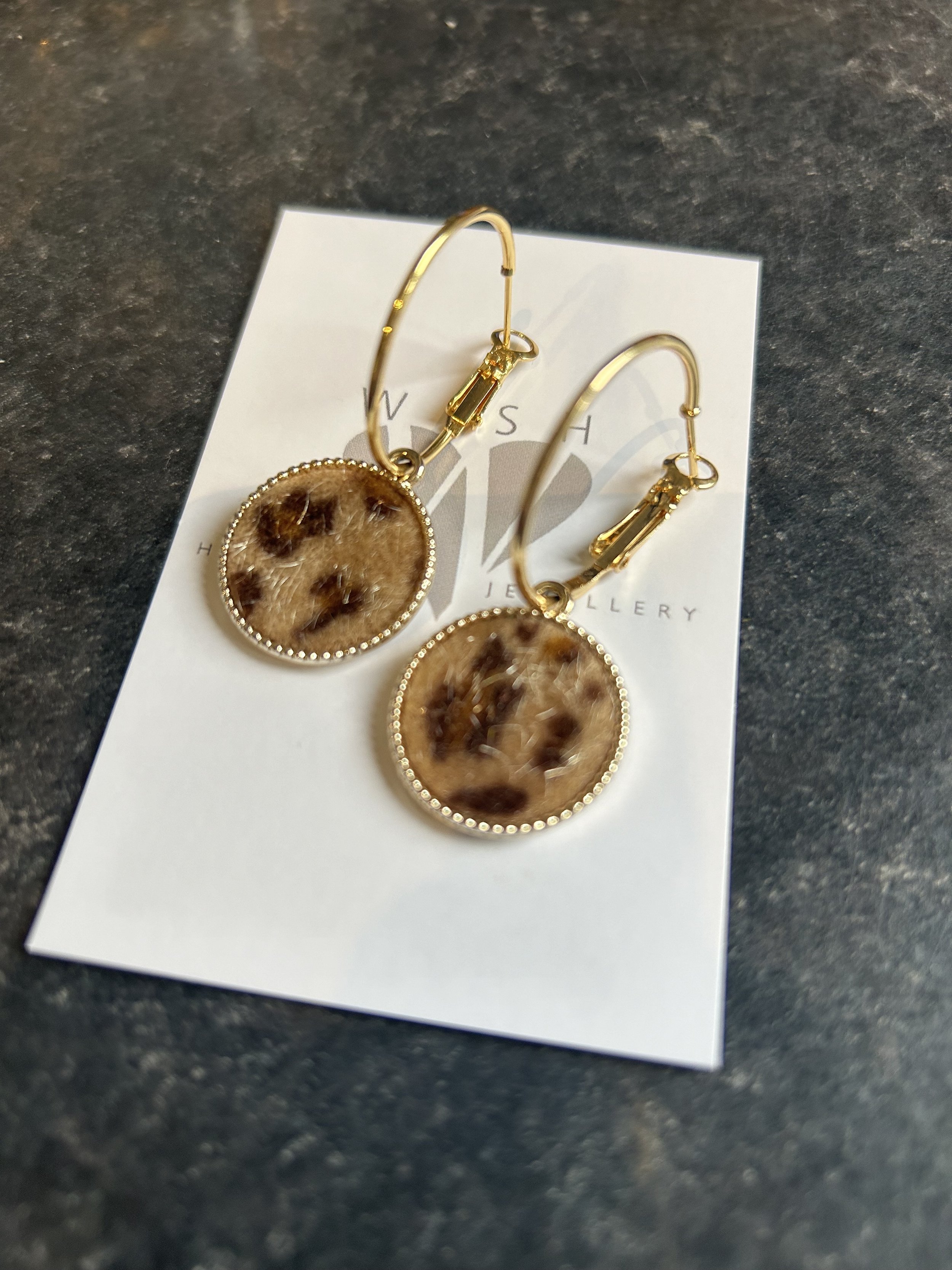 LEOPARD DISC EARRINGS