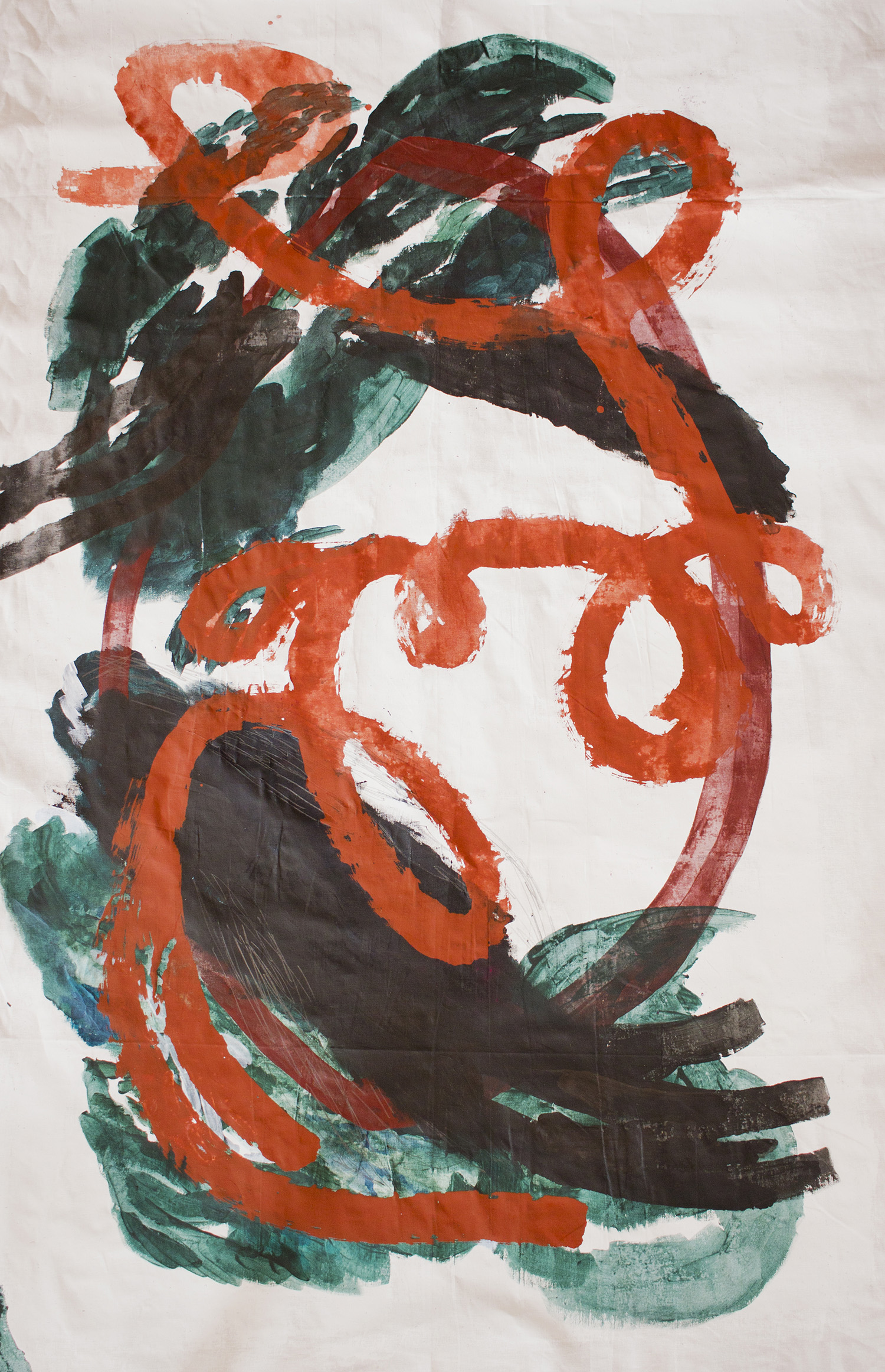 Recognizing your words as something else acrylic and pencil on textile, 160x110cm, 2018