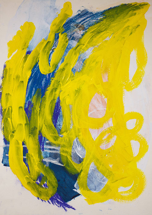 acrylic, charcoal, pastel on paper, 42x30cm, 2017-2019