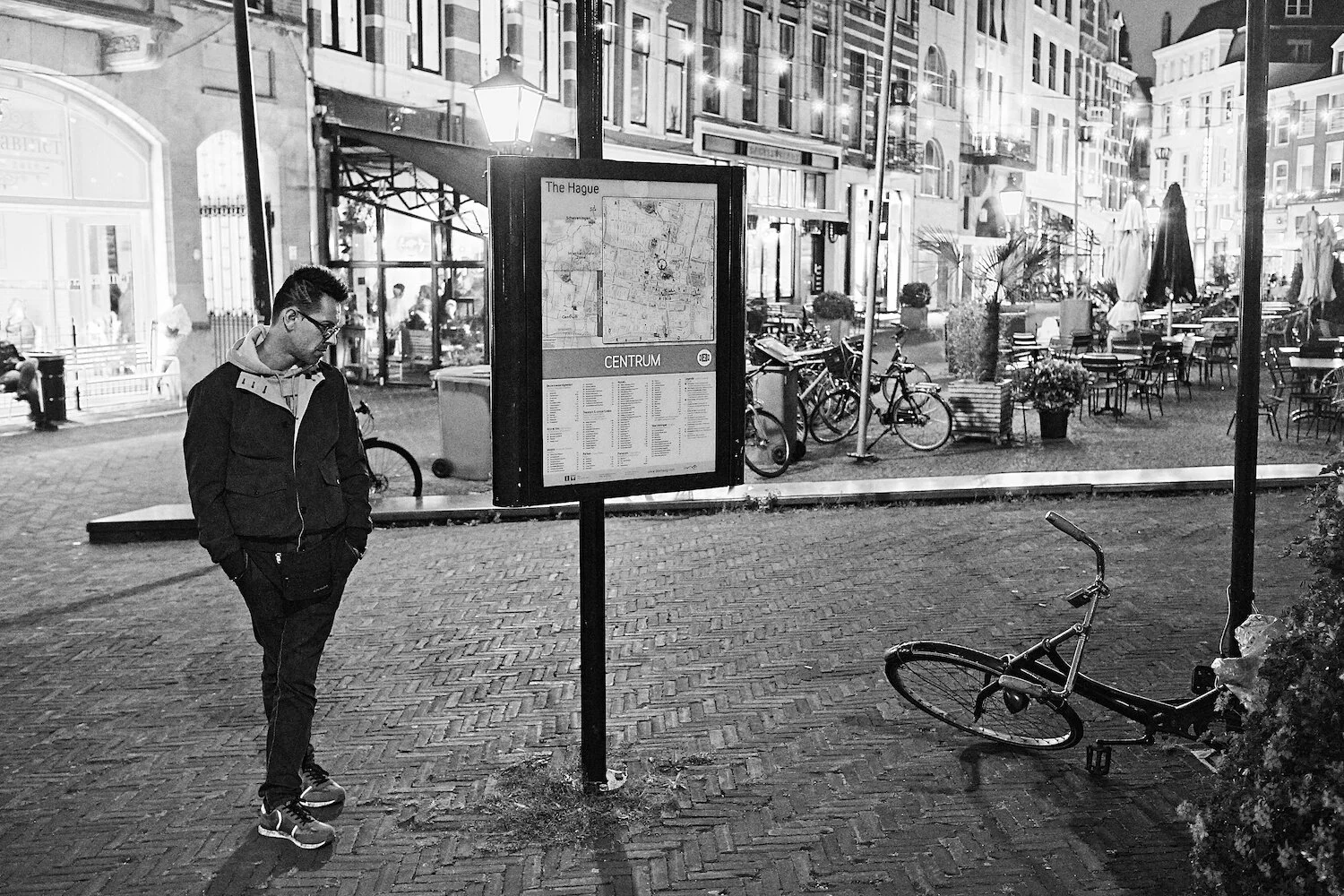 Realistic street portrait generated with AI using a 35mm documentary photography prompt