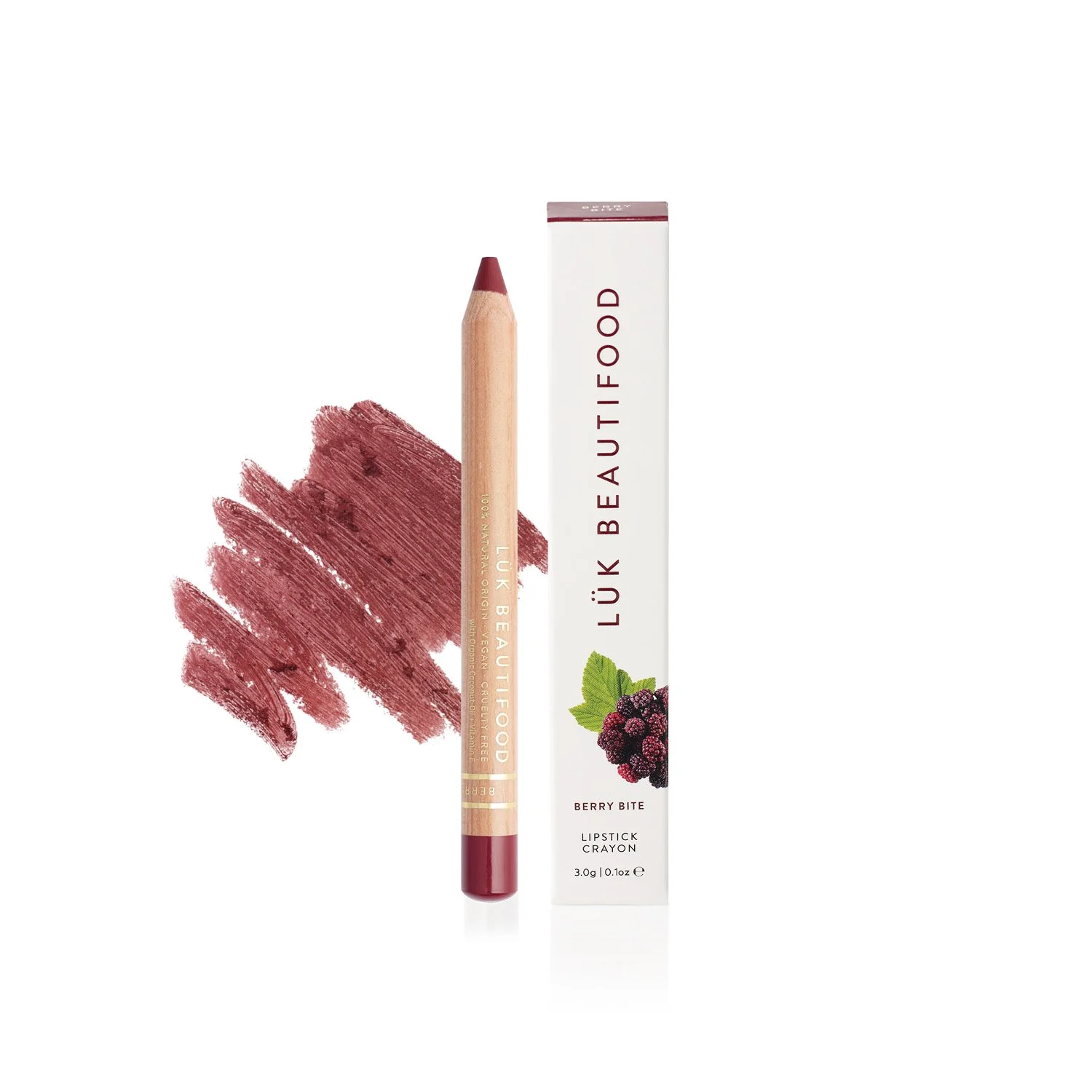 Natural Lipstick Crayon in Berry Bite