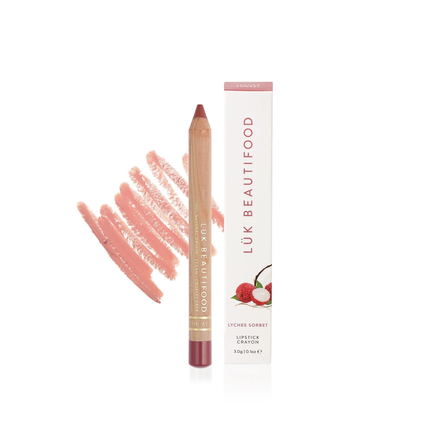 Natural Lipstick Crayon in Lychee Sorbet