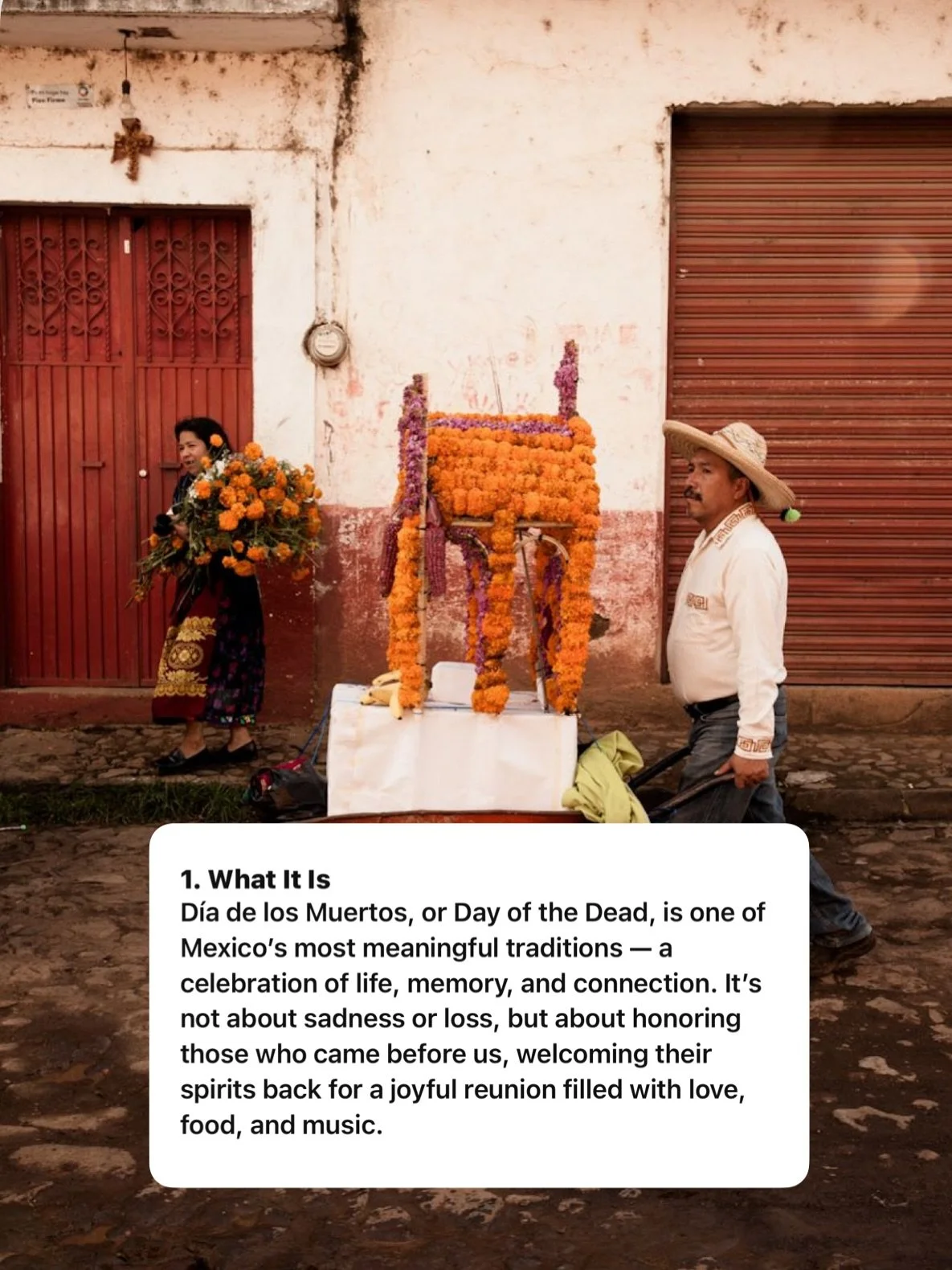 Ever wondered what Day of the Dead is really about? 👀💀
It&rsquo;s not scary &mdash; it&rsquo;s beautiful.
Swipe through to see why Mexico celebrates life through death. 🌼✨