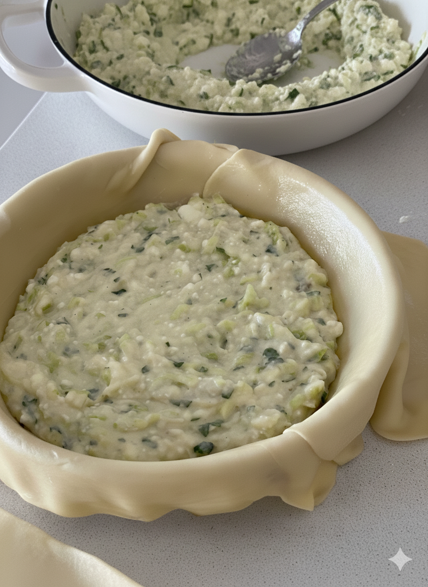 Leek pie (Prasopita)