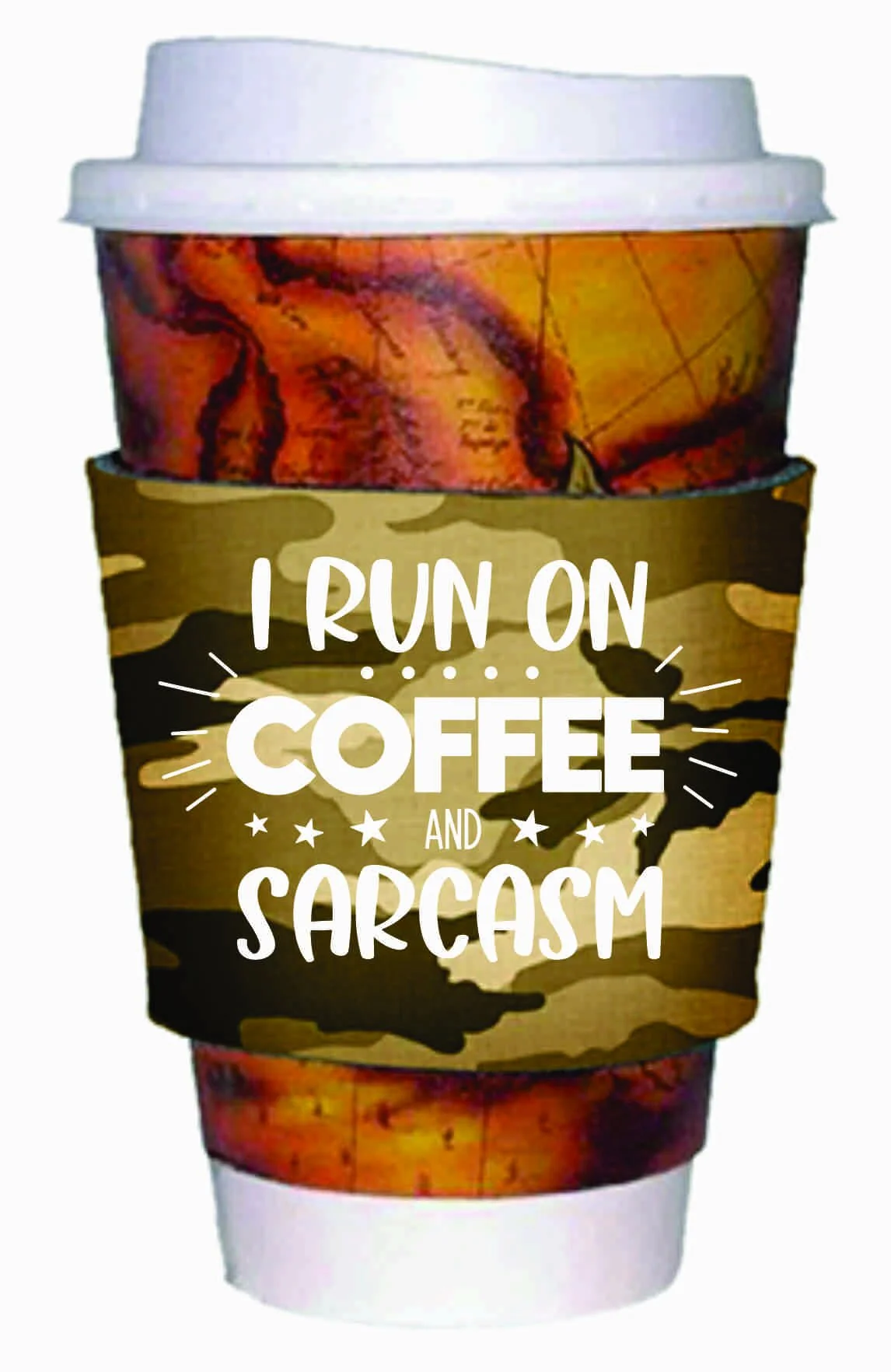 i run on coffee and sarcasm ran camo.jpg