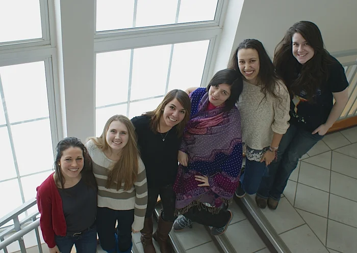 Spring 2014: (L-R) Arielle Webb, Sarah Kenny, Lena Flores, Kübra Kasikci, Olga Galperin, Aubrie Hampp