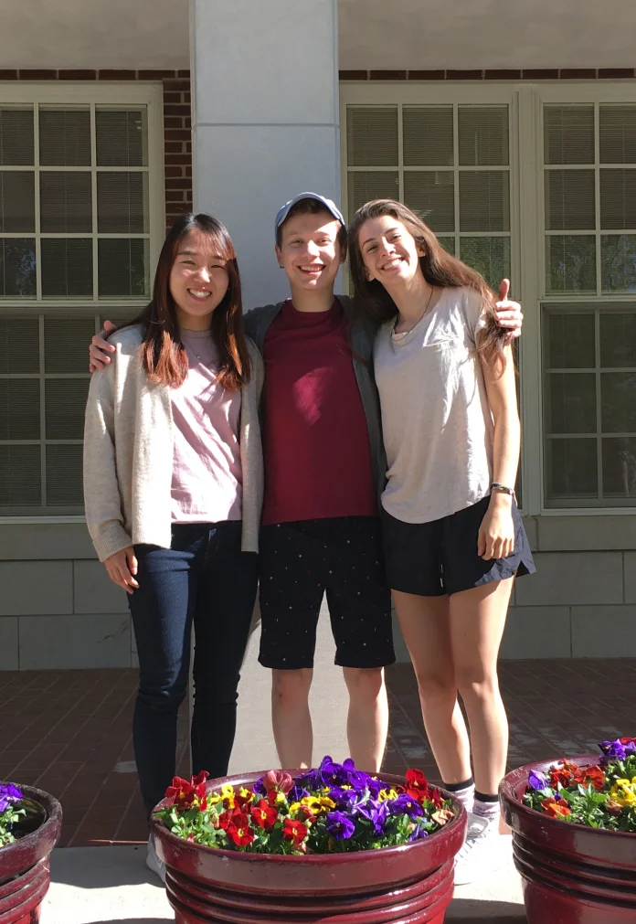 Summer 2018: (L-R) Sungeun Park, Ethan Perkins, Leslie Estrada