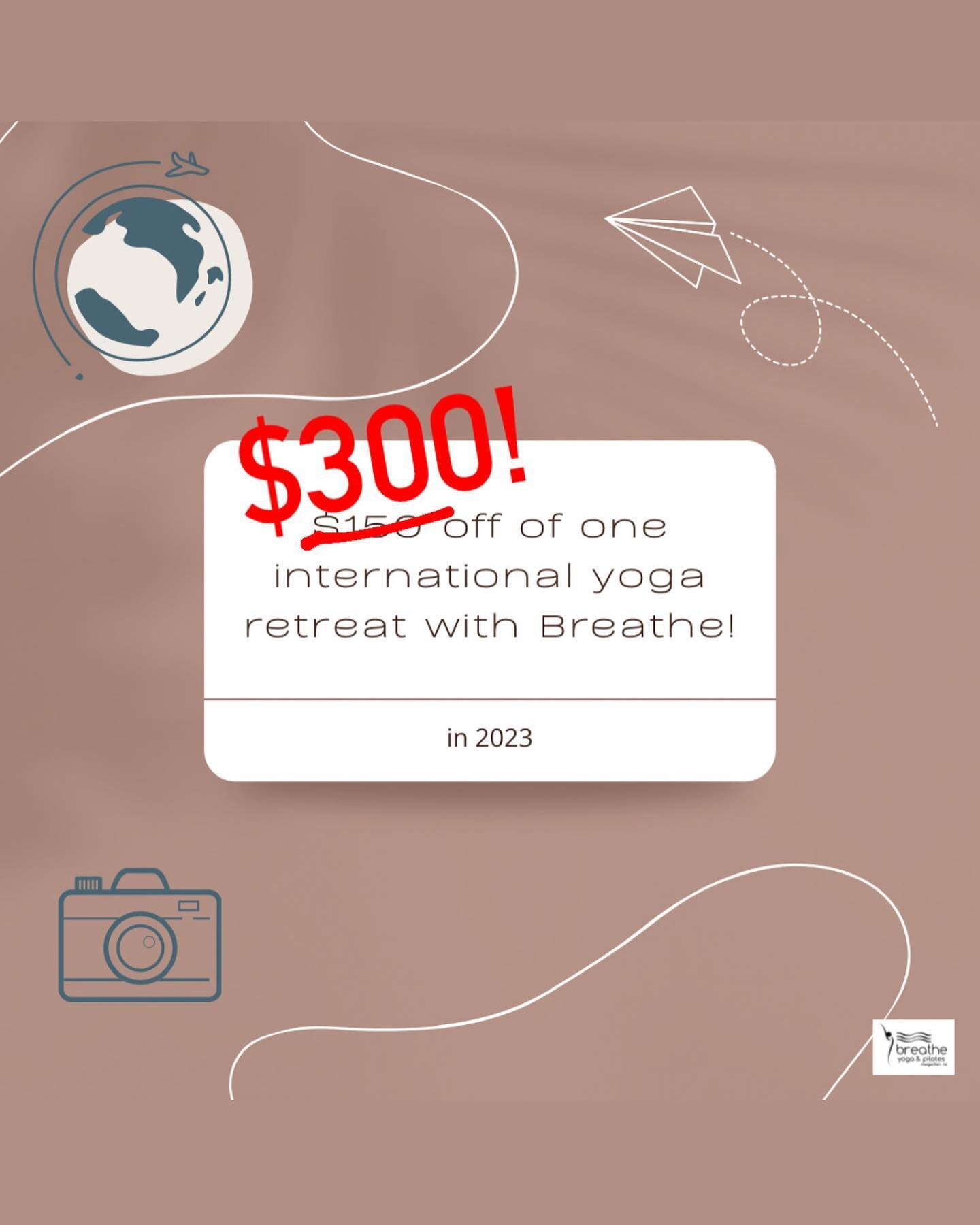 We have had a generous donor agree to MATCH our $150 off of an international yoga retreat for 2023!  That means you could win a $300 discount for one of our retreats!!

Destinations:
Ireland,
Italy,
Scotland

The thing is&hellip; you MUST play Bingo!