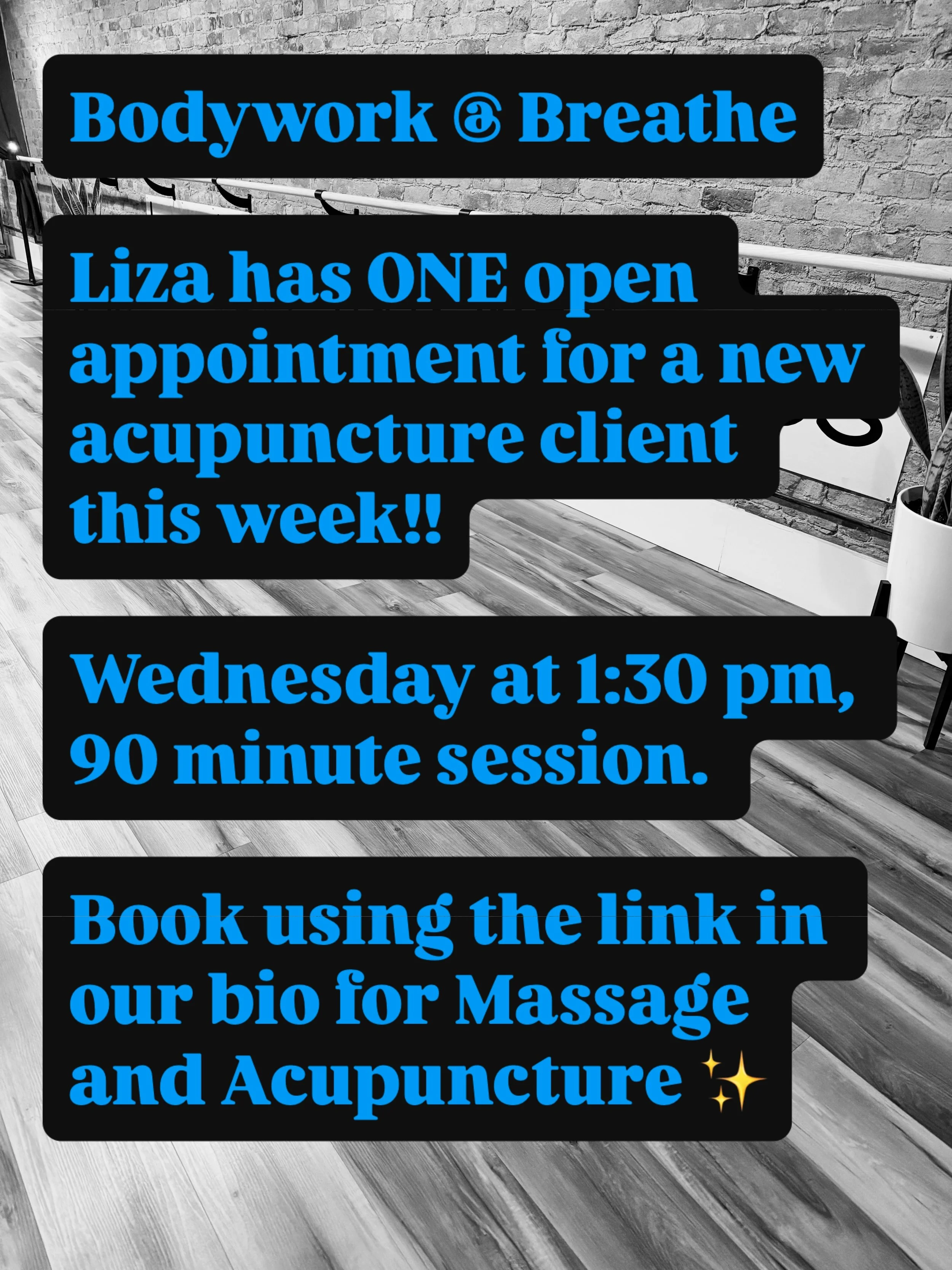 Regular appointments for returning clients available as well! For massage, use the same link and book with Ryan for next Monday, May 18th.