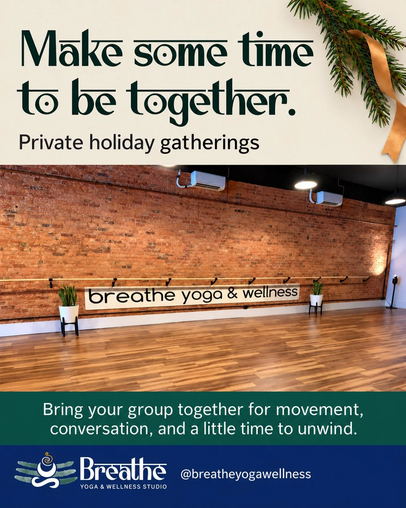 If you&rsquo;ve been handed the job of planning something for your team, let&rsquo;s talk.

We host private group practices for teaching teams, medical teams, office staff, and other groups who want to spend some time together outside of work.

A lon