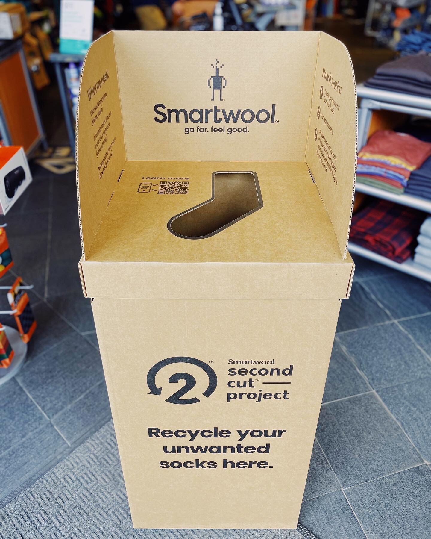 @smartwool Second Cut&trade; is back! 

Help us recycle old socks and give them new life beyond the landfill. Here&rsquo;s how it works:

1. Drop off your old (but CLEAN!) socks of any brand at the Ute Mountaineer from now until April 30th.
2. Socks 