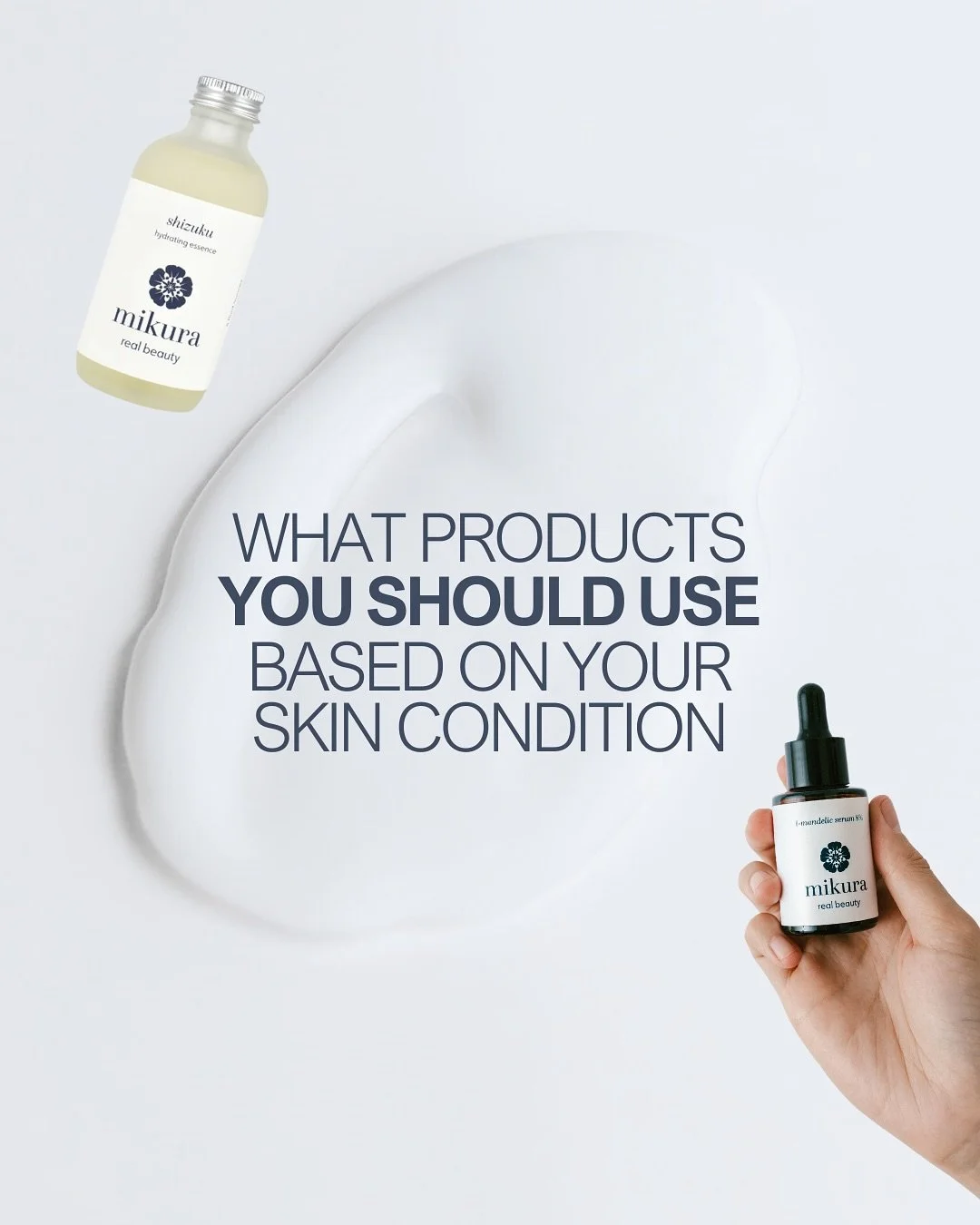 Finding the right skincare products shouldn't be overwhelming ✨

At Mikura Skincare, we've spent years perfecting formulations that address every skin concern with our signature holistic approach.

Swipe through to find your perfect product match bas