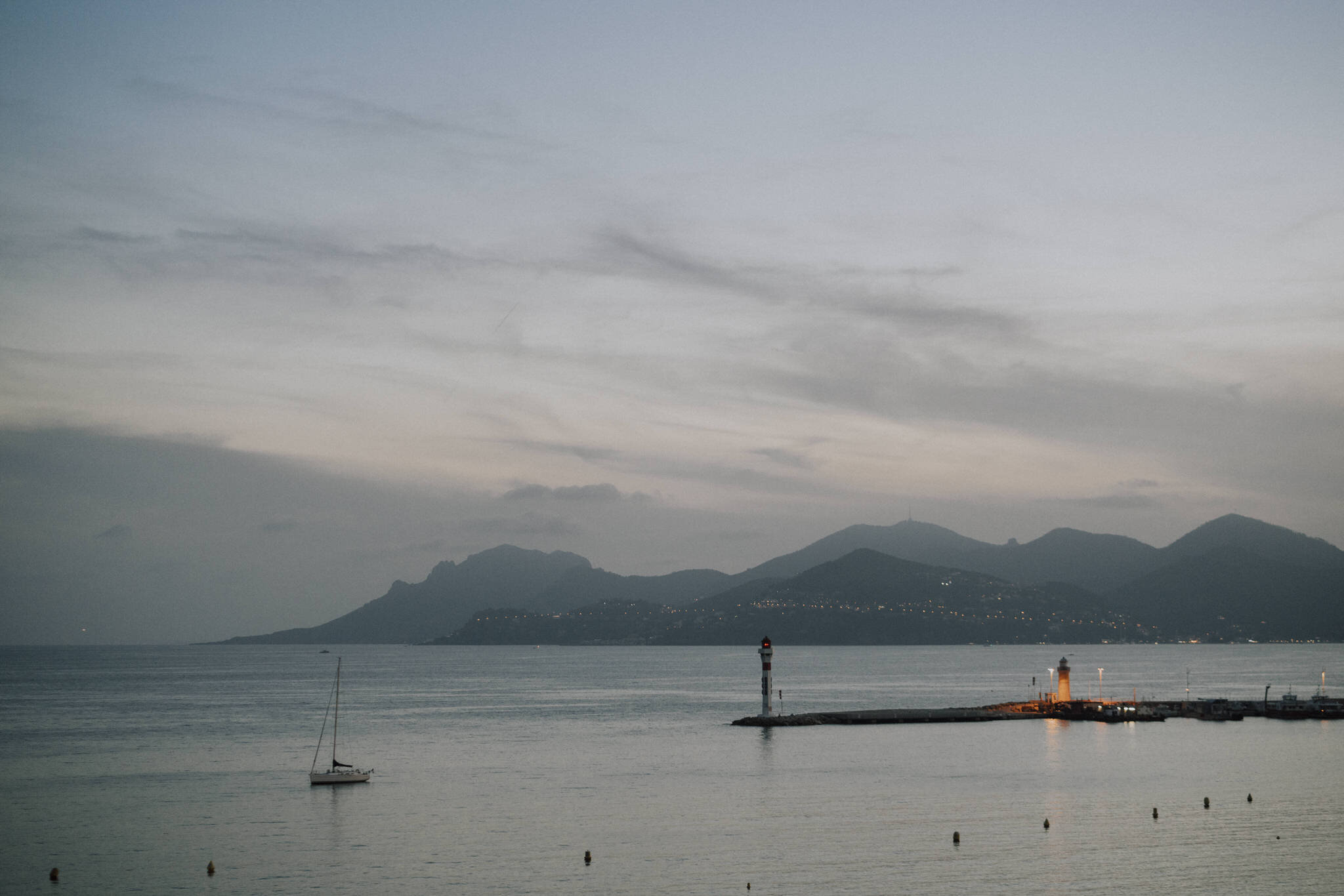 Cannes at Sunset from JW Mariott