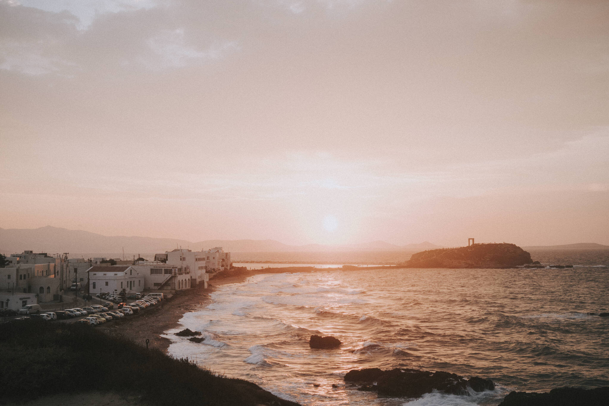 Naxos Island at Sunset