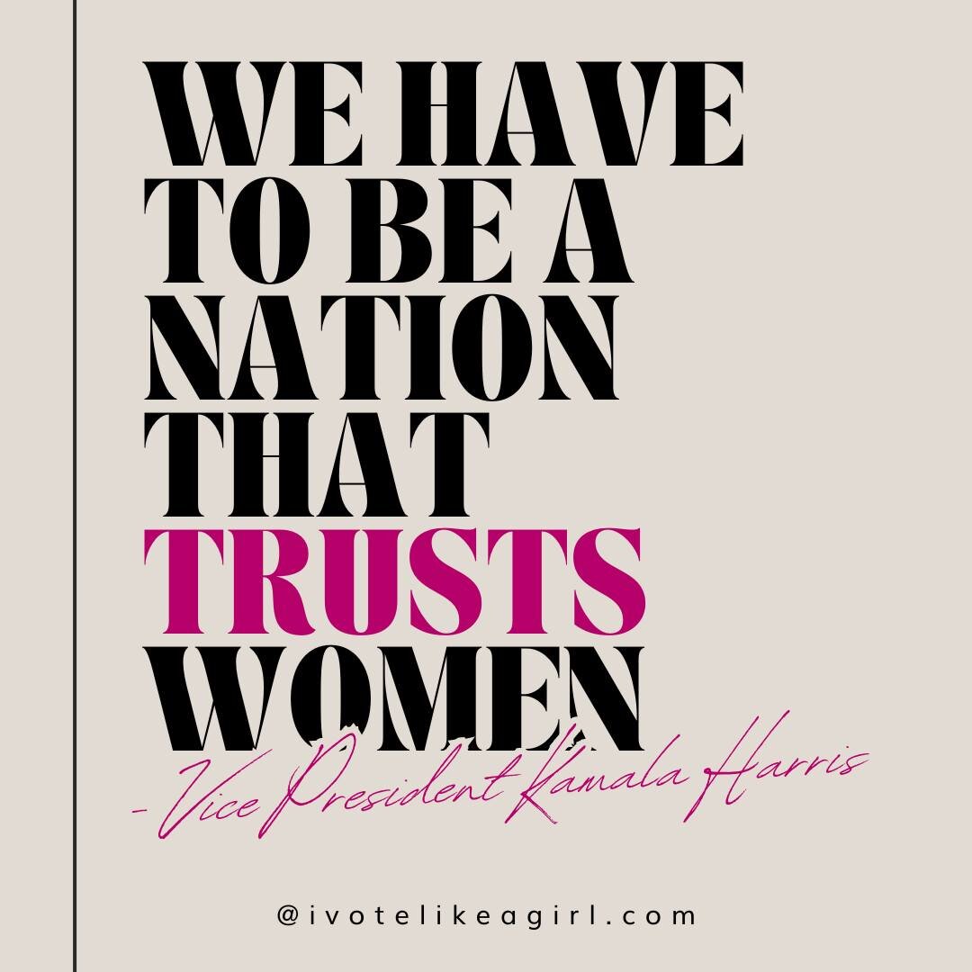 &ldquo;How dare these elected leaders believe they are in a better position to tell women what they need. To tell women what&rsquo;s in their best interest. We have to be a nation that trusts women.&rdquo; - VP Kamala Harris

Thank you Vice President