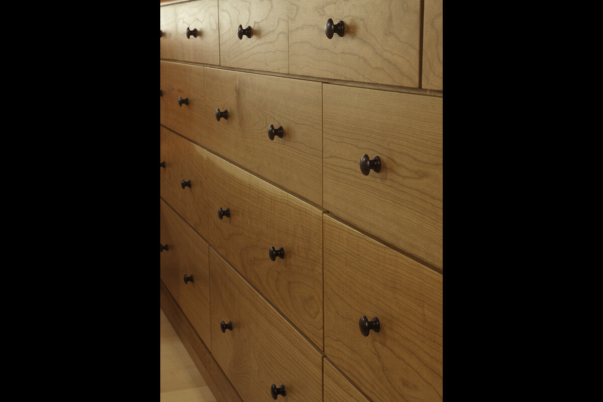  Large Shaker Dresser (detail) -  Cherry and Wenge wood  