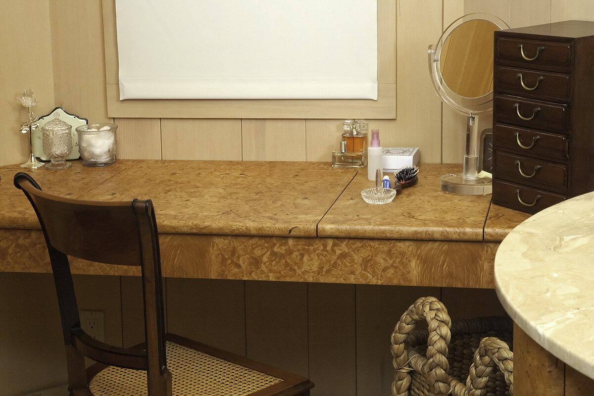  Wall Hung Vanity Makeup -  Maple Burl and Wenge  