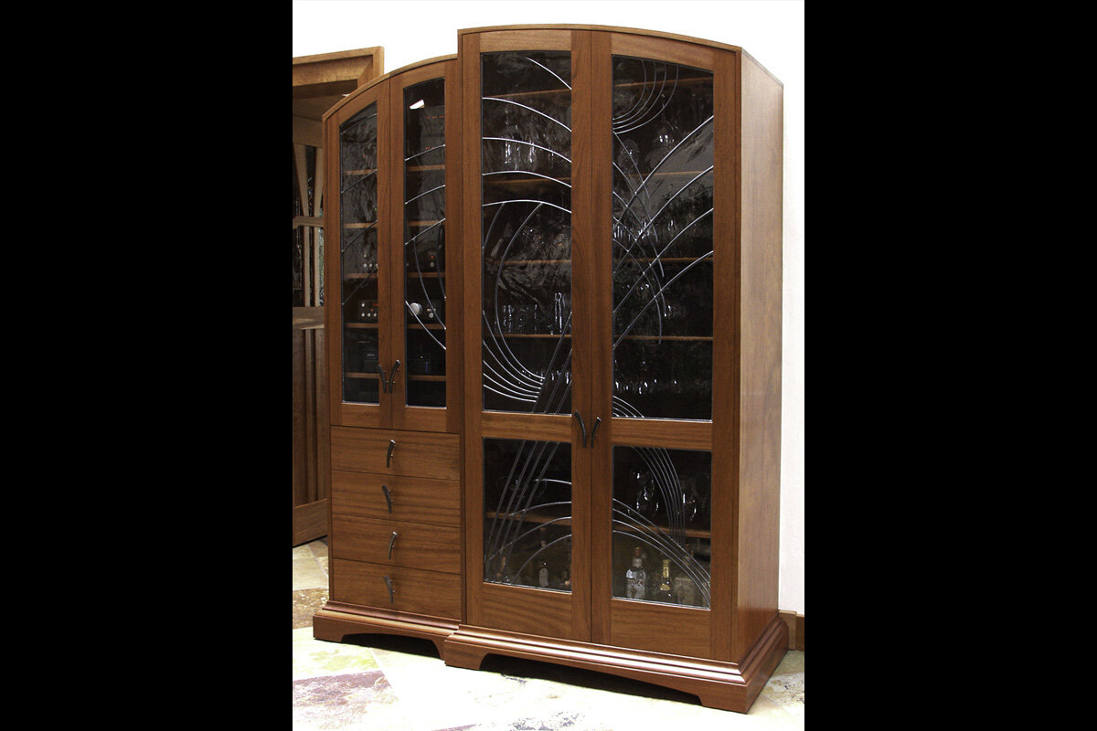  China and Stereo Cabinet -  Jatoba  