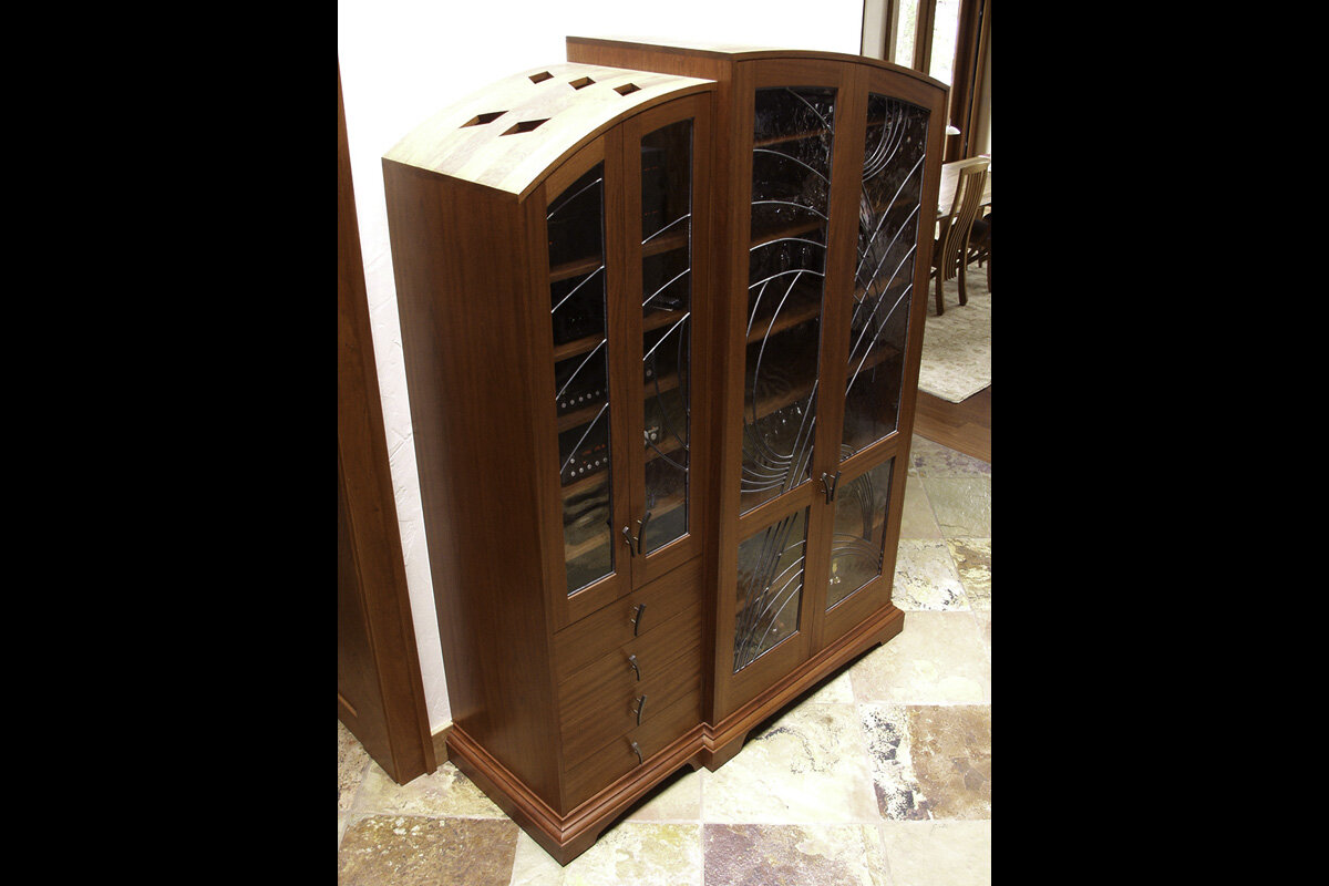  China and Stereo Cabinet -  Jatoba  