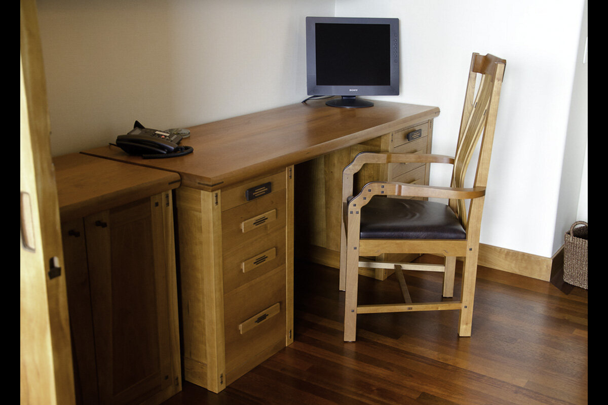  Office Desk and Chair - Cherry and Wenge 