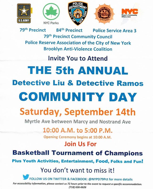 Upcoming Events in and near Brooklyn Community District 2; September 14, 16&amp;18, 2019. Swipe left to see!! .
.
.
#brooklyn 
#brooklyncommunity 
#thedbna
#basketballtournament 
#nyctransit
#nycimmigrant