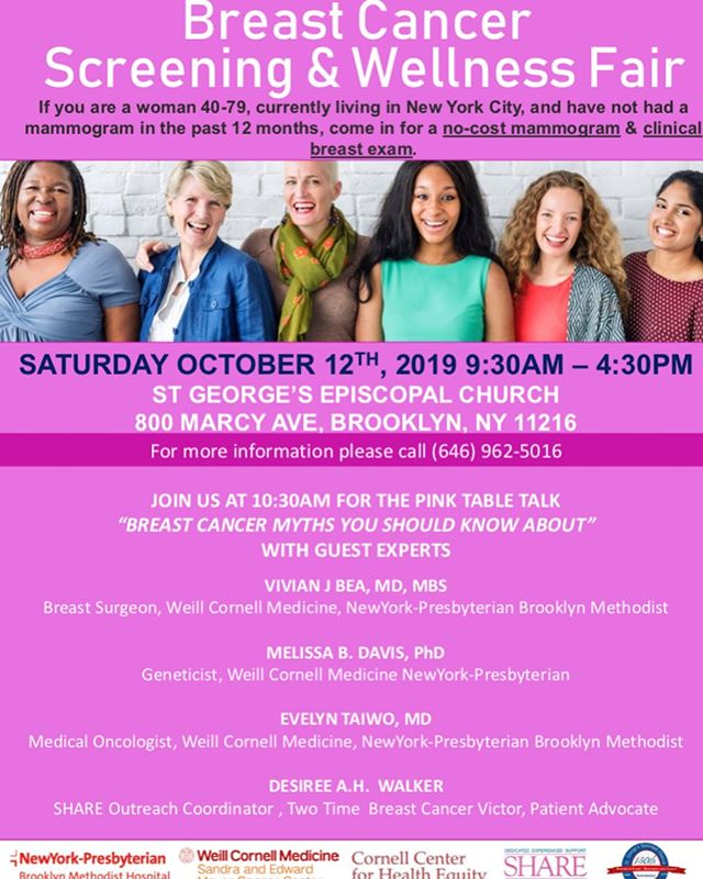 Hey Family, 
Save the date for the upcoming Breast Cancer Screening &amp; Wellness Fair. Information is attached!! Please share with your networks.
.
.
#like
#share
#breastcancerawareness 
#breastcancerscreening
#freebreastcancerscreening 
#nocostmam