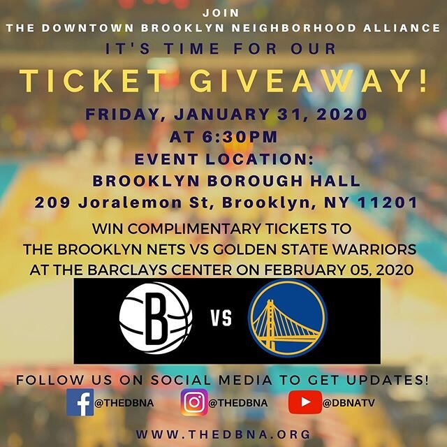 T I C K E T G I V E A W A Y!! Looking to see all of our Brooklyn family, friends, and organizations!! #nonprofit
#ticketgiveaway
#brooklyn
#barclayscenter 
#brooklynboroughhall