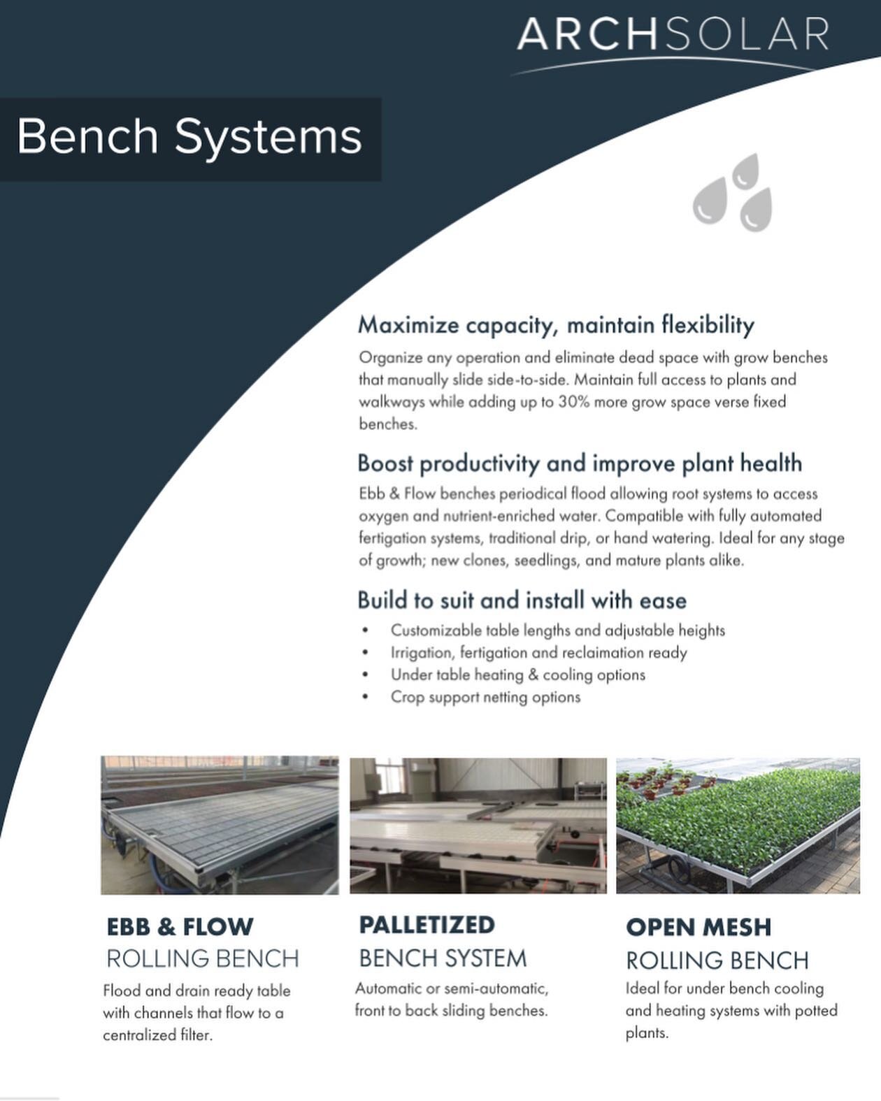 M(arch) Madness is here! While we like to keep our focus on building hybrid greenhouses, our bench offering has become extremely popular nationwide. Our pricing has beat out the competition and we have a lot of satisfied growers using the different b