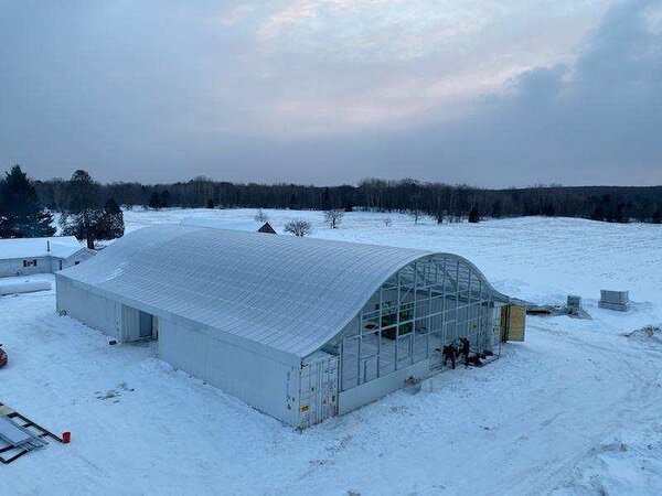 Some progress pics of an Upper Peninsula buildout for @mc3botanicals. Can&rsquo;t wait to share more progress as things move along. Major props to the Ironclad Construction team! #greenhouse #hybridgreenhouse #sustainability #yearroundgrowing