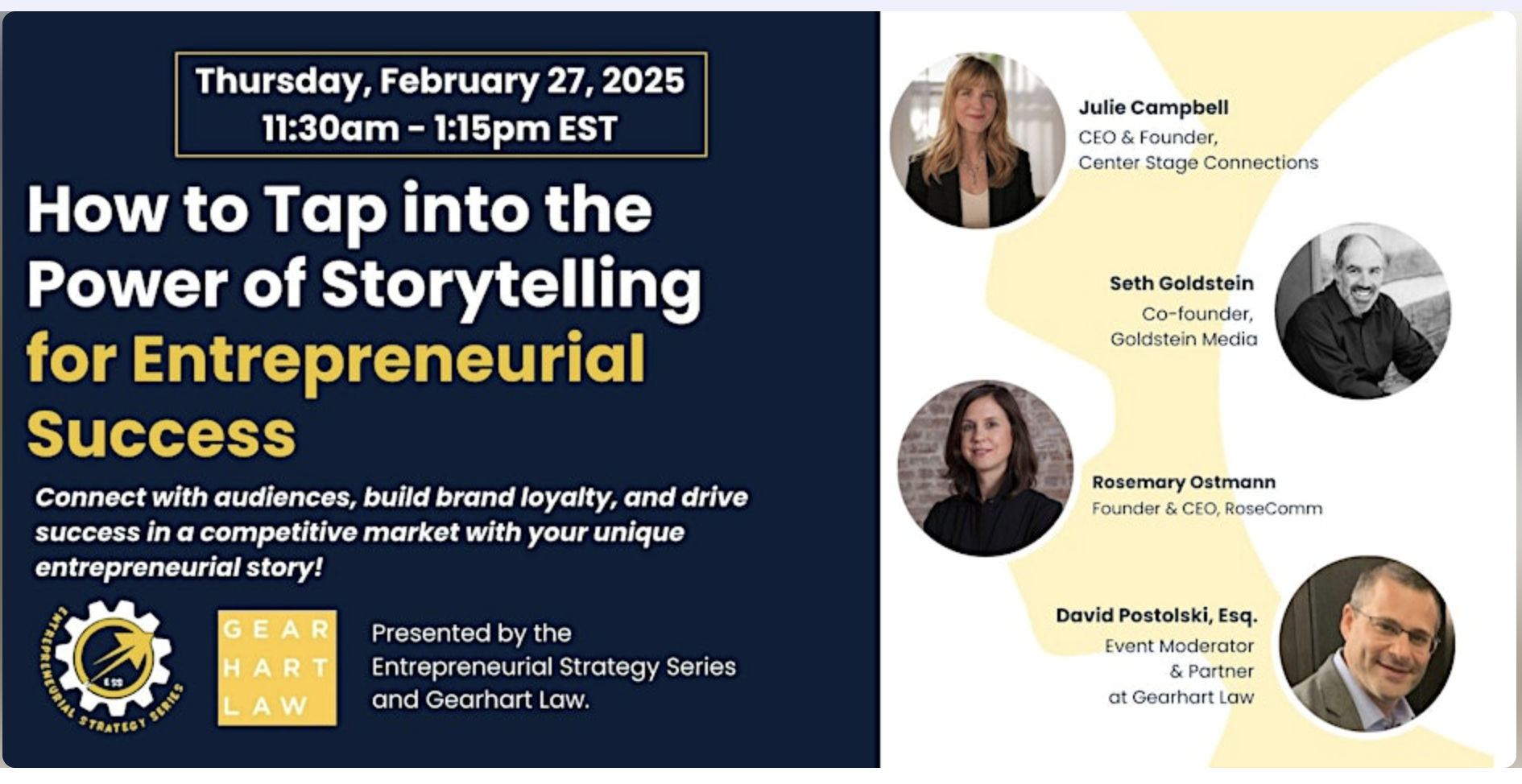PANEL: How to Tap into the Power of Storytelling for Entrepreneurial Success