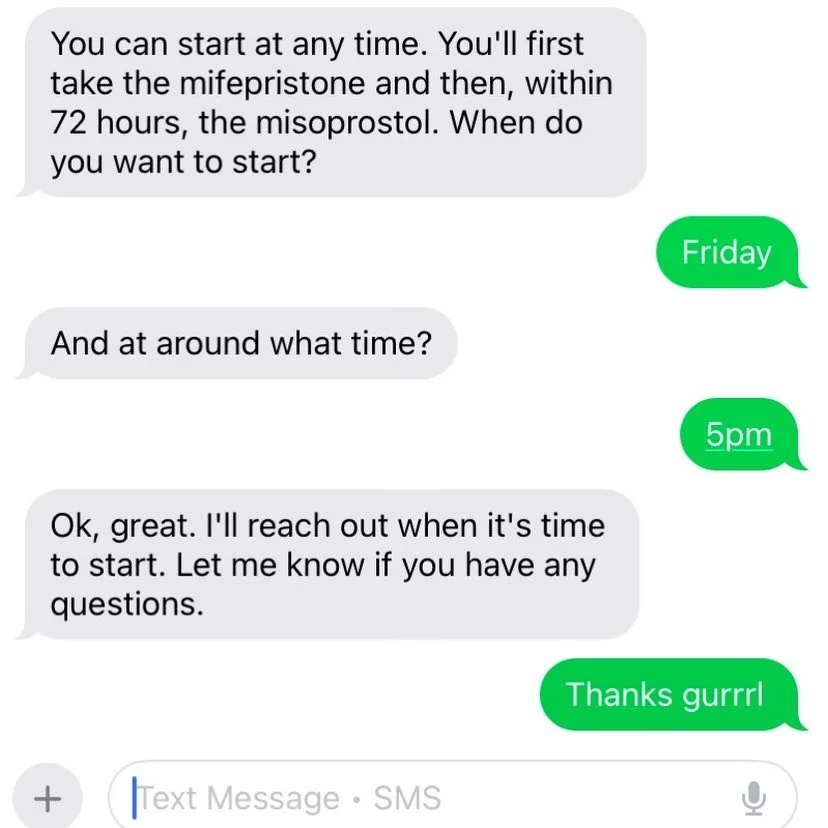 My Abortion Story part 3!

Having abortion companionship training and supporting others through their choice to seek abortion was exceptionally helpful to have under my belt already but at the same time I was initially panicked at next steps and I di