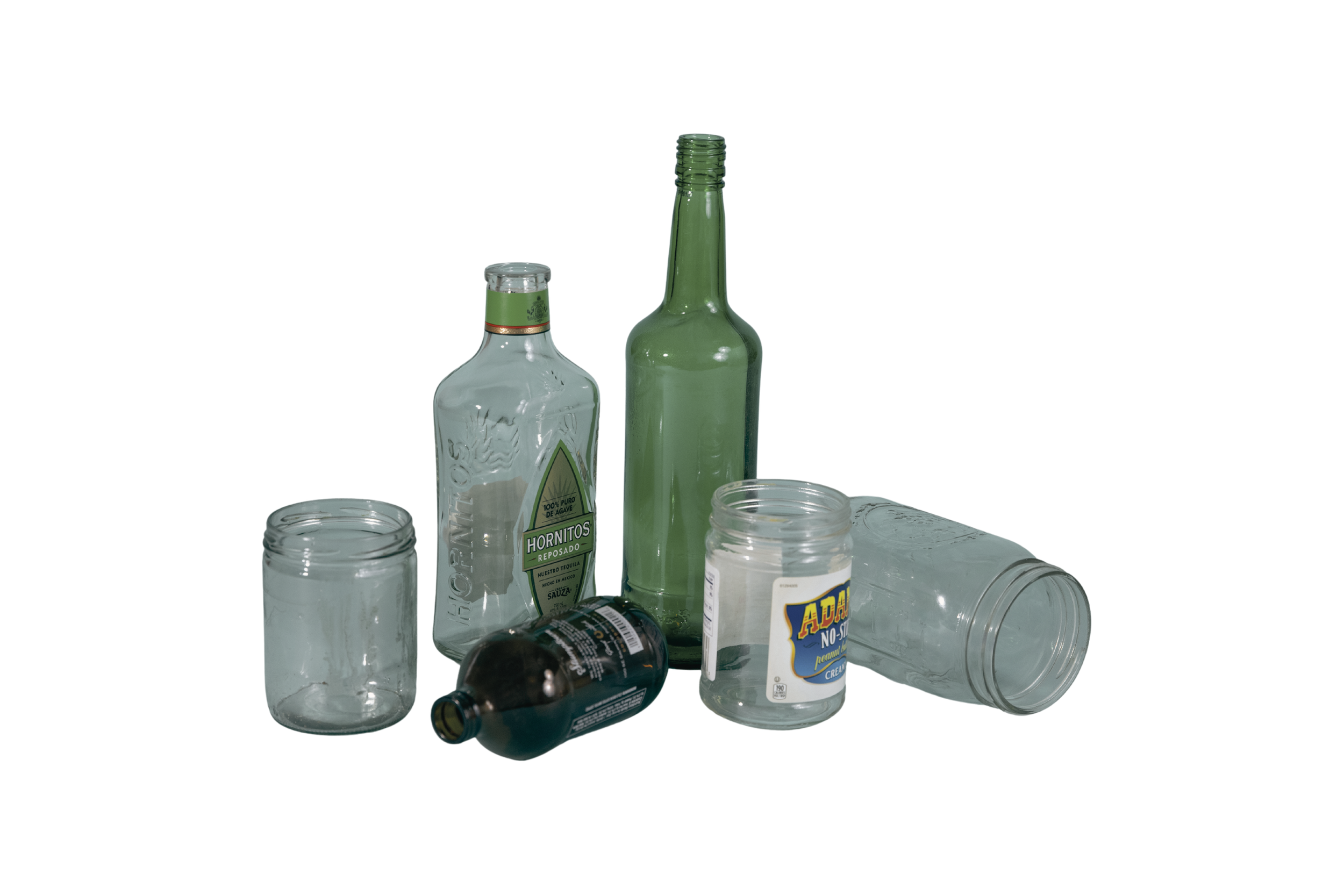 Glass bottles and jars